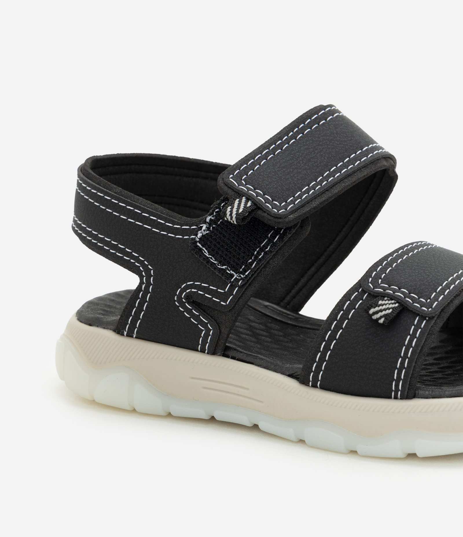 Sandália Infantil Em PU Com Velcro -20 ao 27 Preto 2