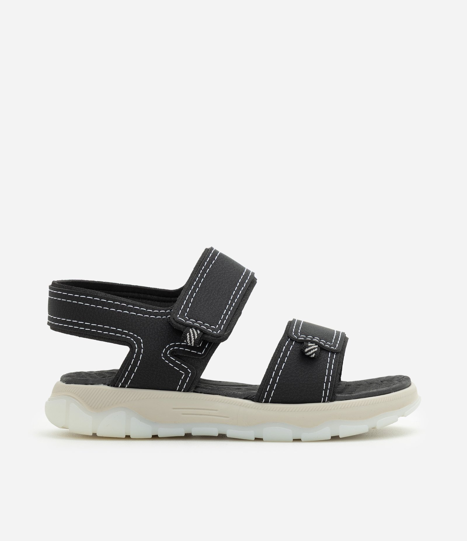 Sandália Infantil Em PU Com Velcro -20 ao 27 Preto 5