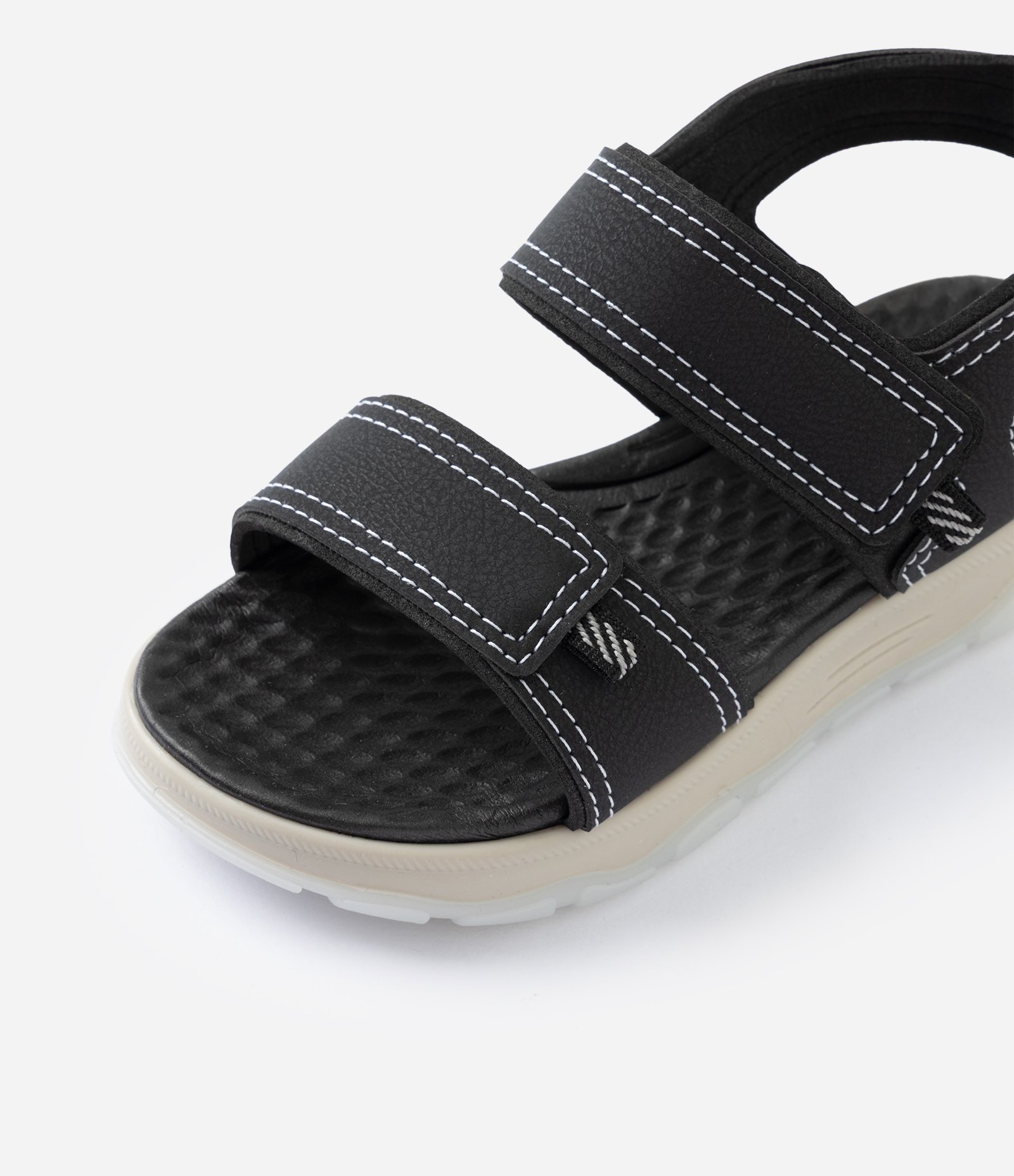 Sandália Infantil Em PU Com Velcro -20 ao 27 Preto 6