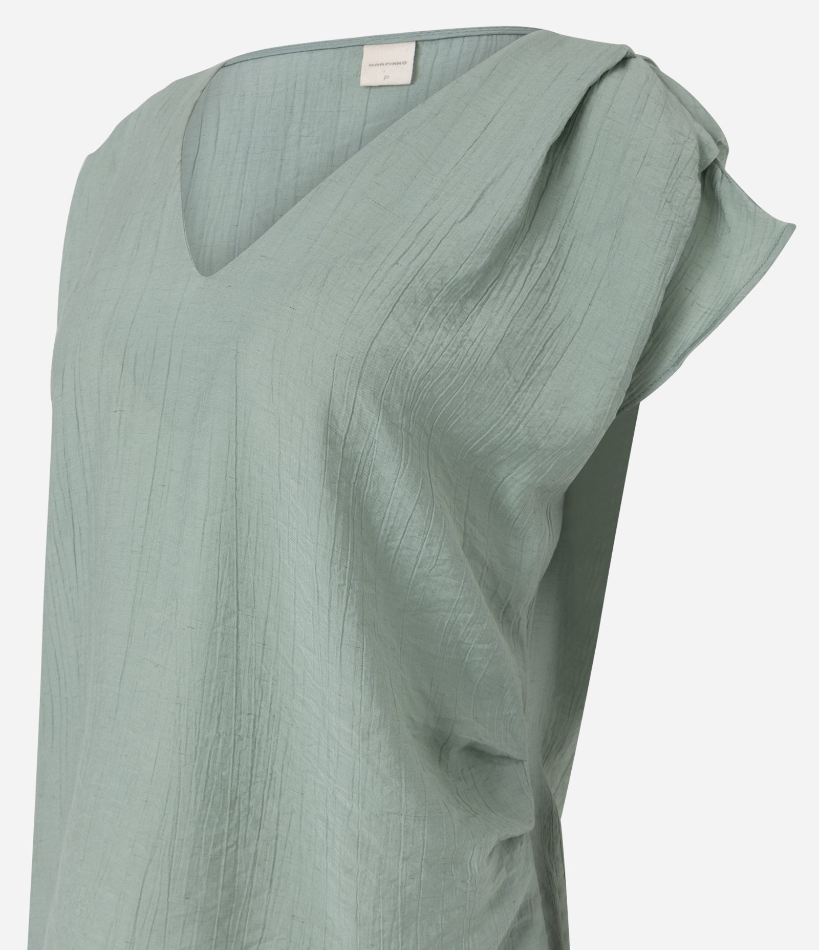 Blusa em Viscose com Lateral Drapeada Verde 6