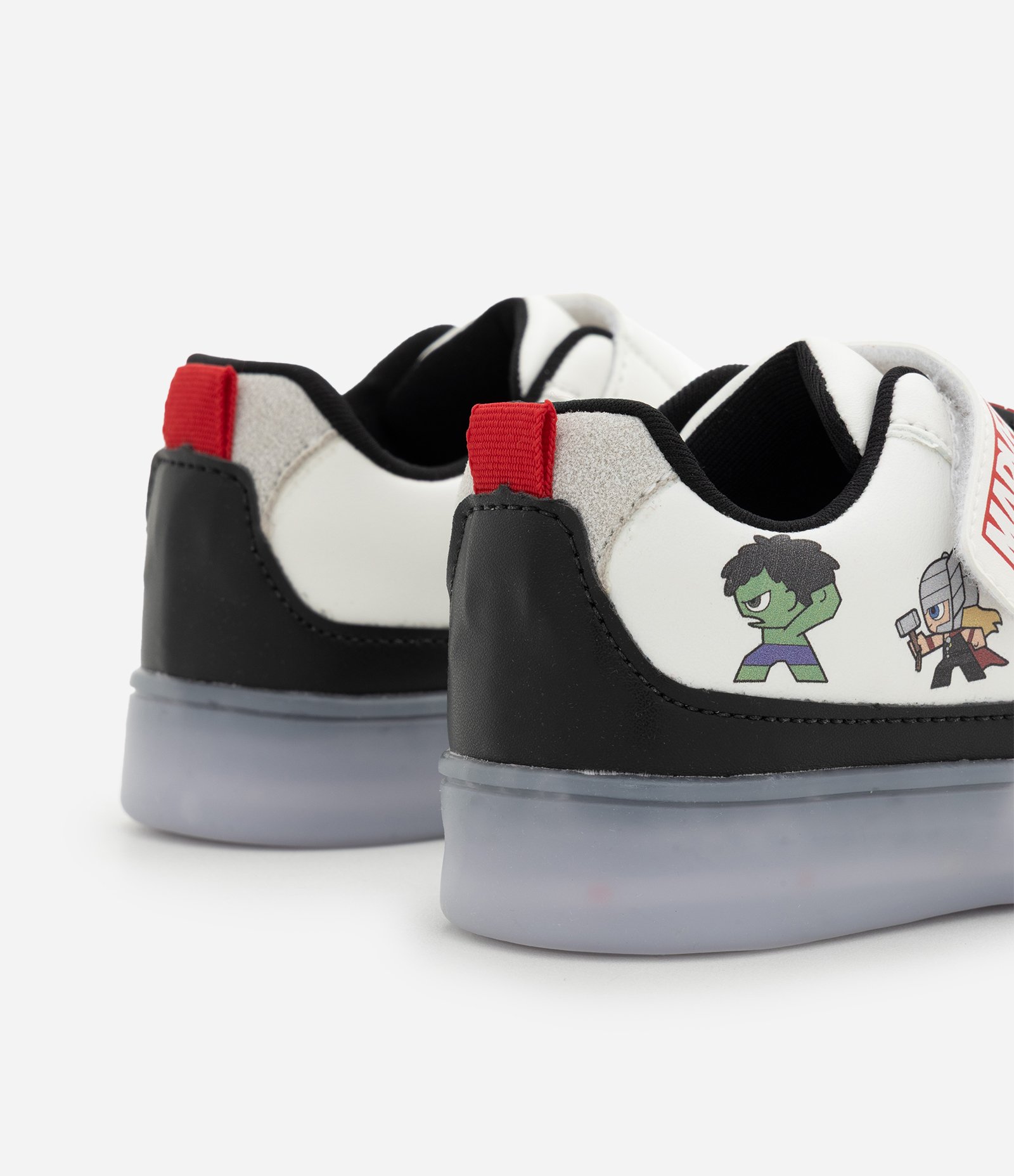 Tênis Infantil em PU com LED Heróis Marvel - Tam 20 a 27 Off White 3