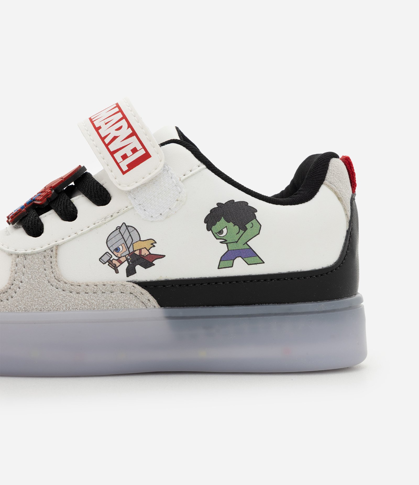 Tênis Infantil em PU com LED Heróis Marvel - Tam 20 a 27 Off White 4