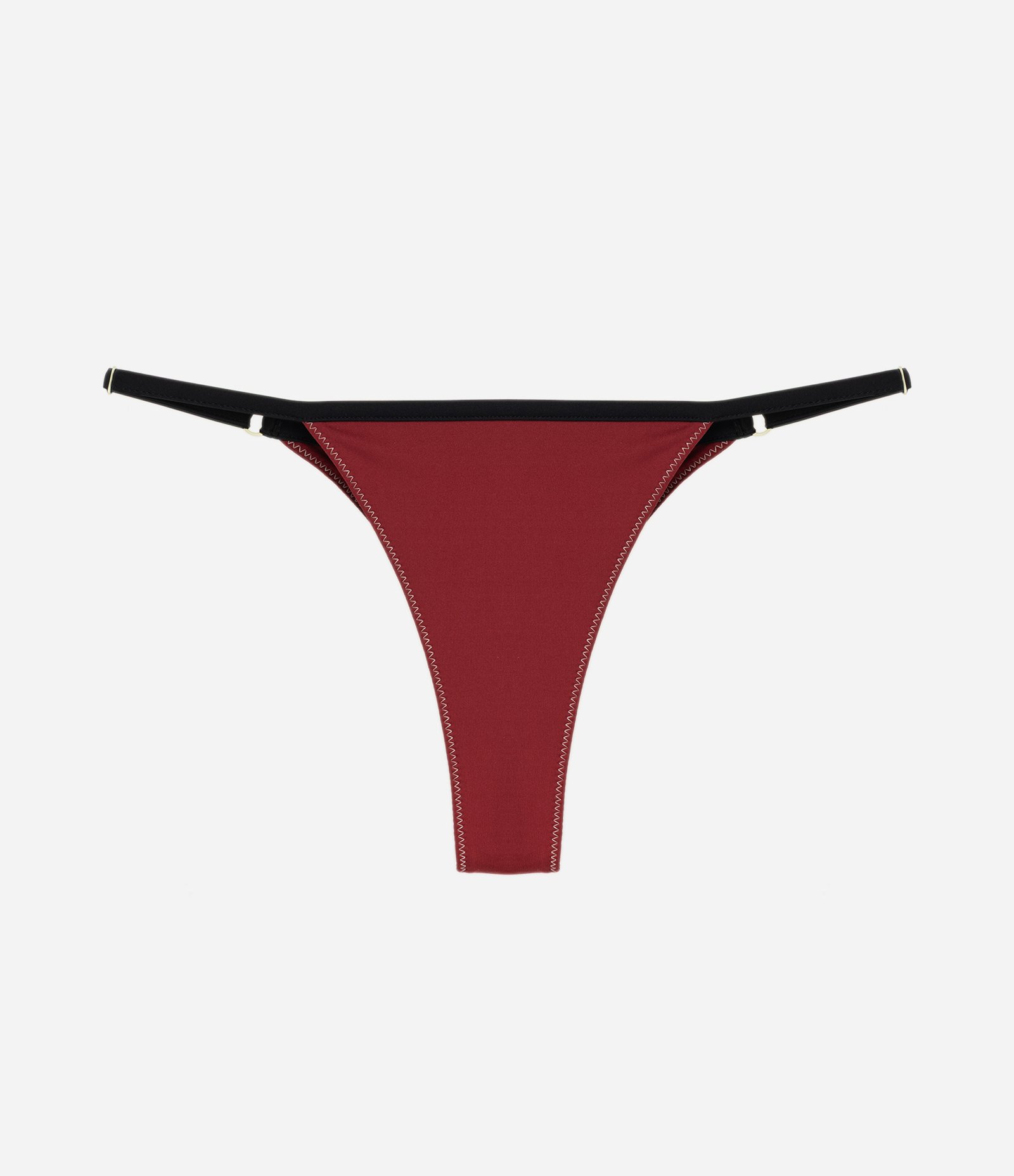 Biquíni Calcinha String em Malha Tech com Viés Contrastante Vermelho 3