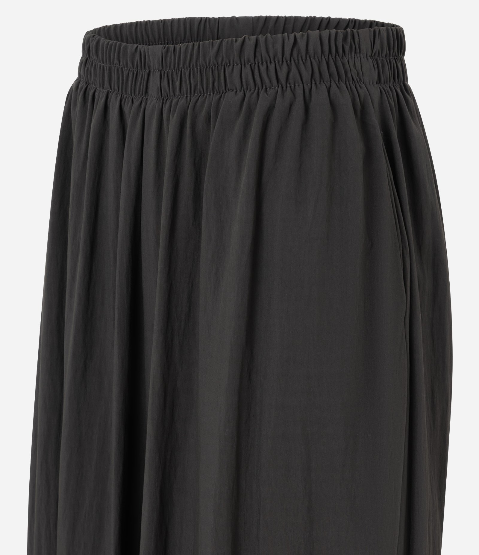 Calça Ampla com Cós Elástico Cinza 7