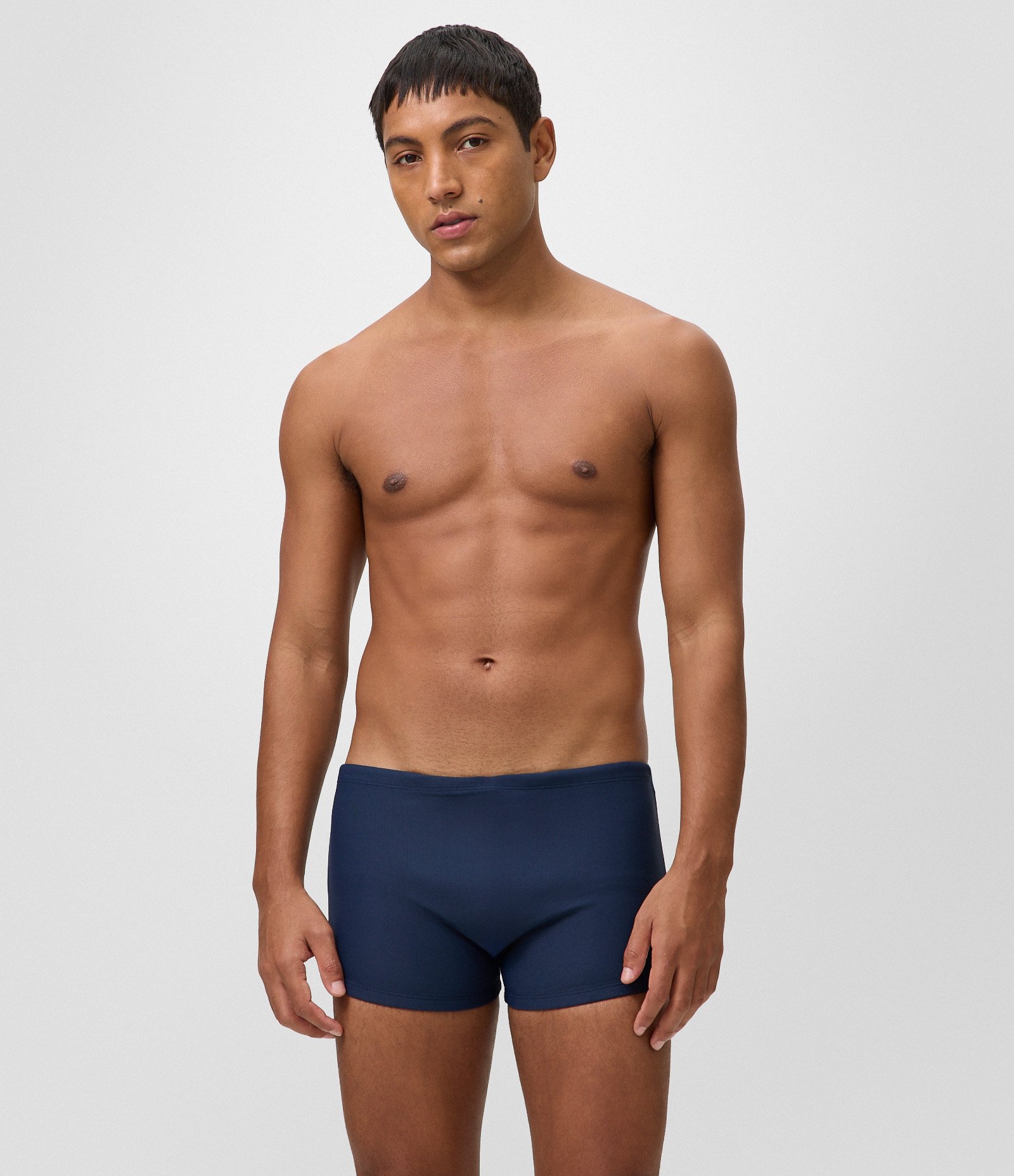 Sunga Boxer em Poliamida Texturizada Azul 1