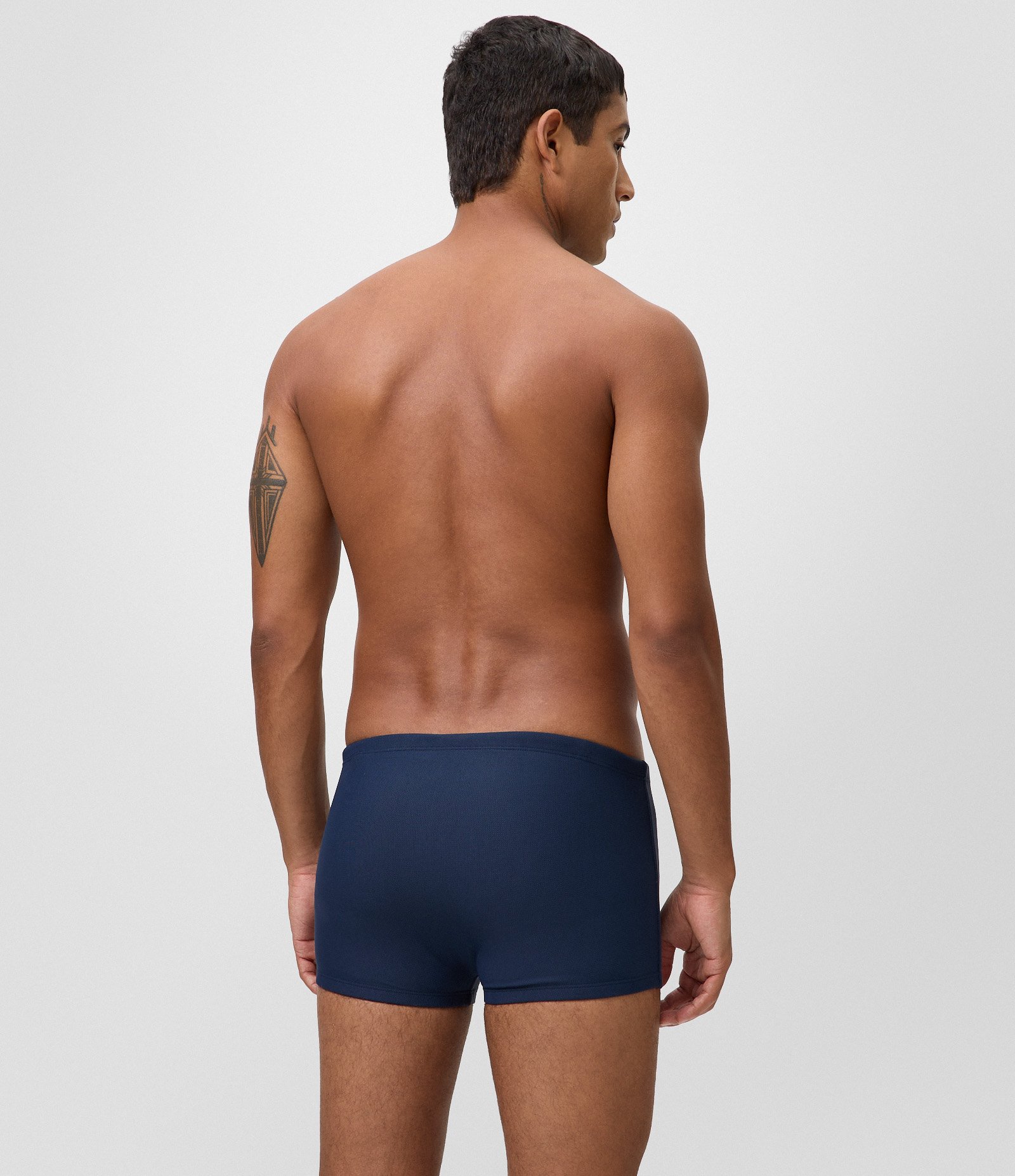 Sunga Boxer em Poliamida Texturizada Azul 2