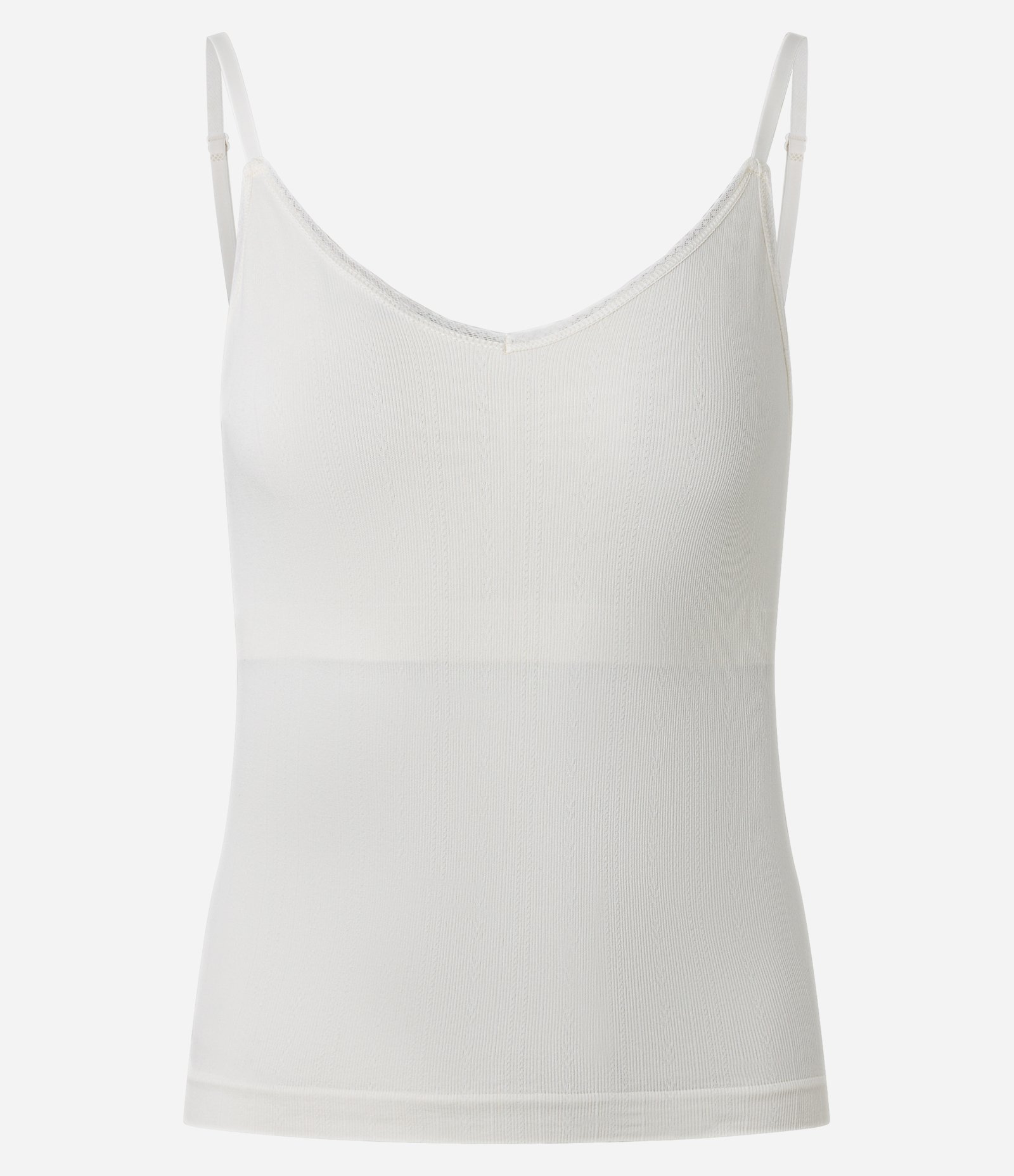 Blusa de Pijama em Viscose Seamless com Busto Duplo e Alças Finas Branco 5