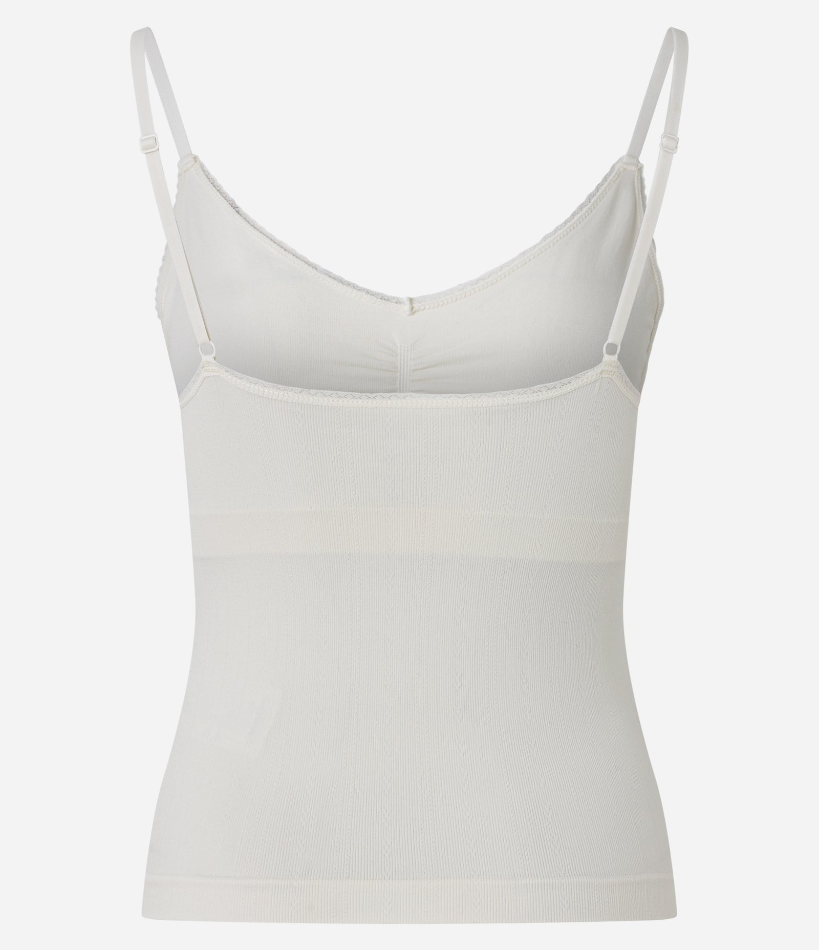 Blusa de Pijama em Viscose Seamless com Busto Duplo e Alças Finas Branco 6