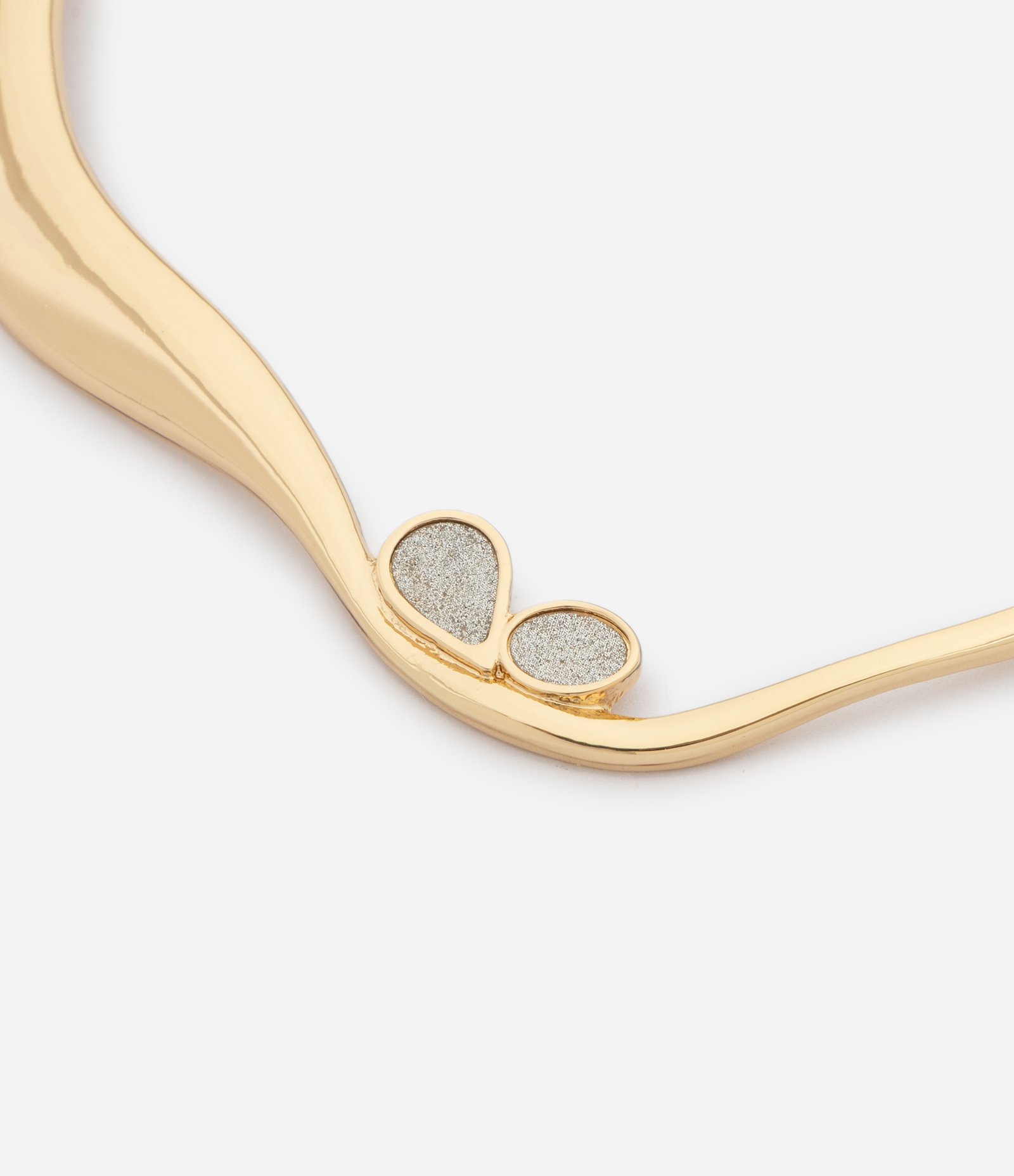 Colar Médio Orgânico com Aplicações Brilhantes Dourado 1