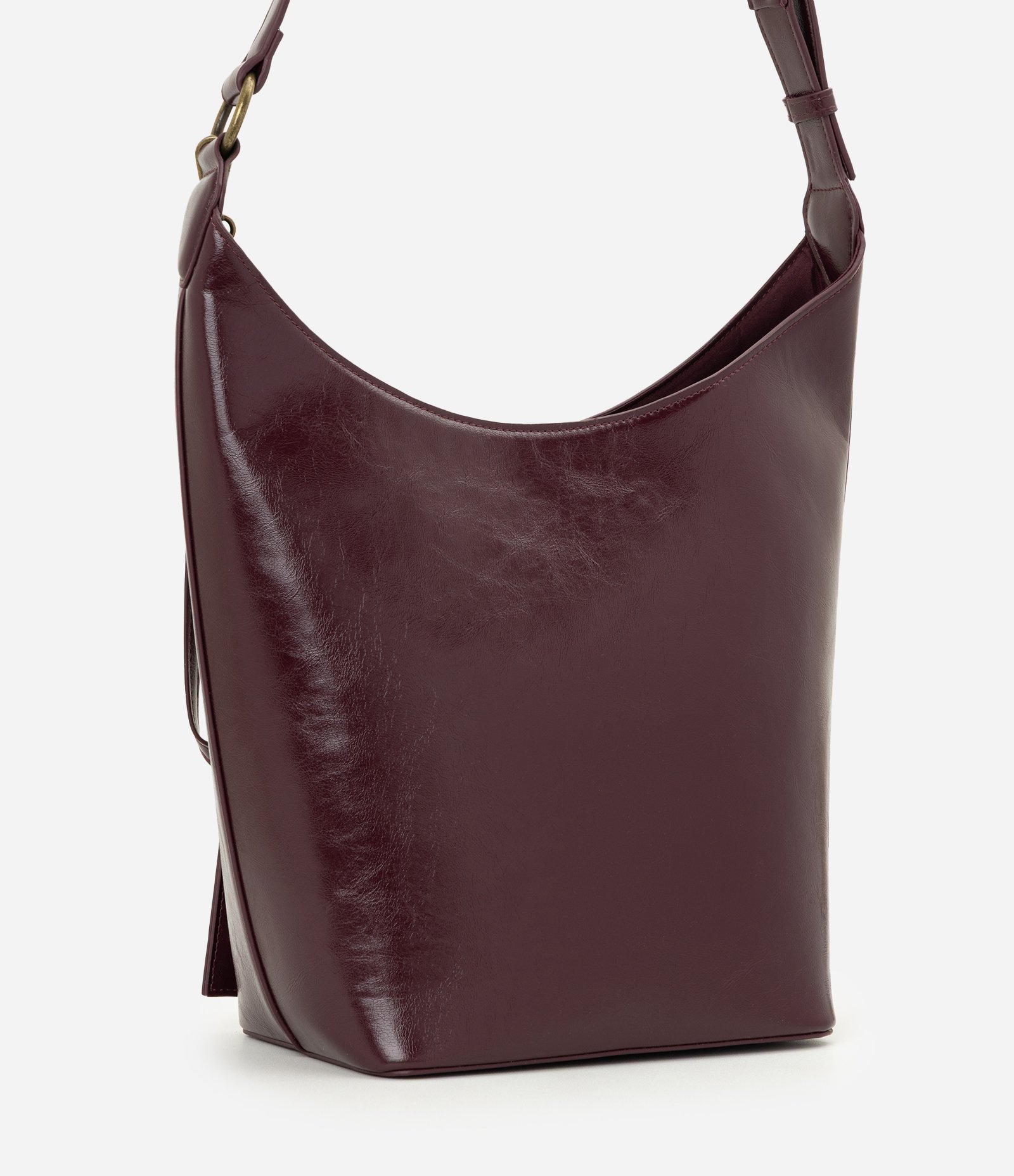 Bolsa Hobo Grande em PU com Necessaire Removível Marrom 3