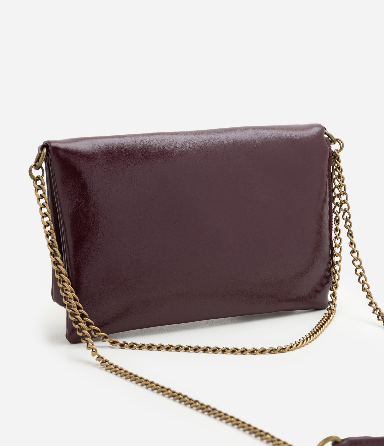 Bolsa Transversal em PU com Alça em Corrente Marrom 3