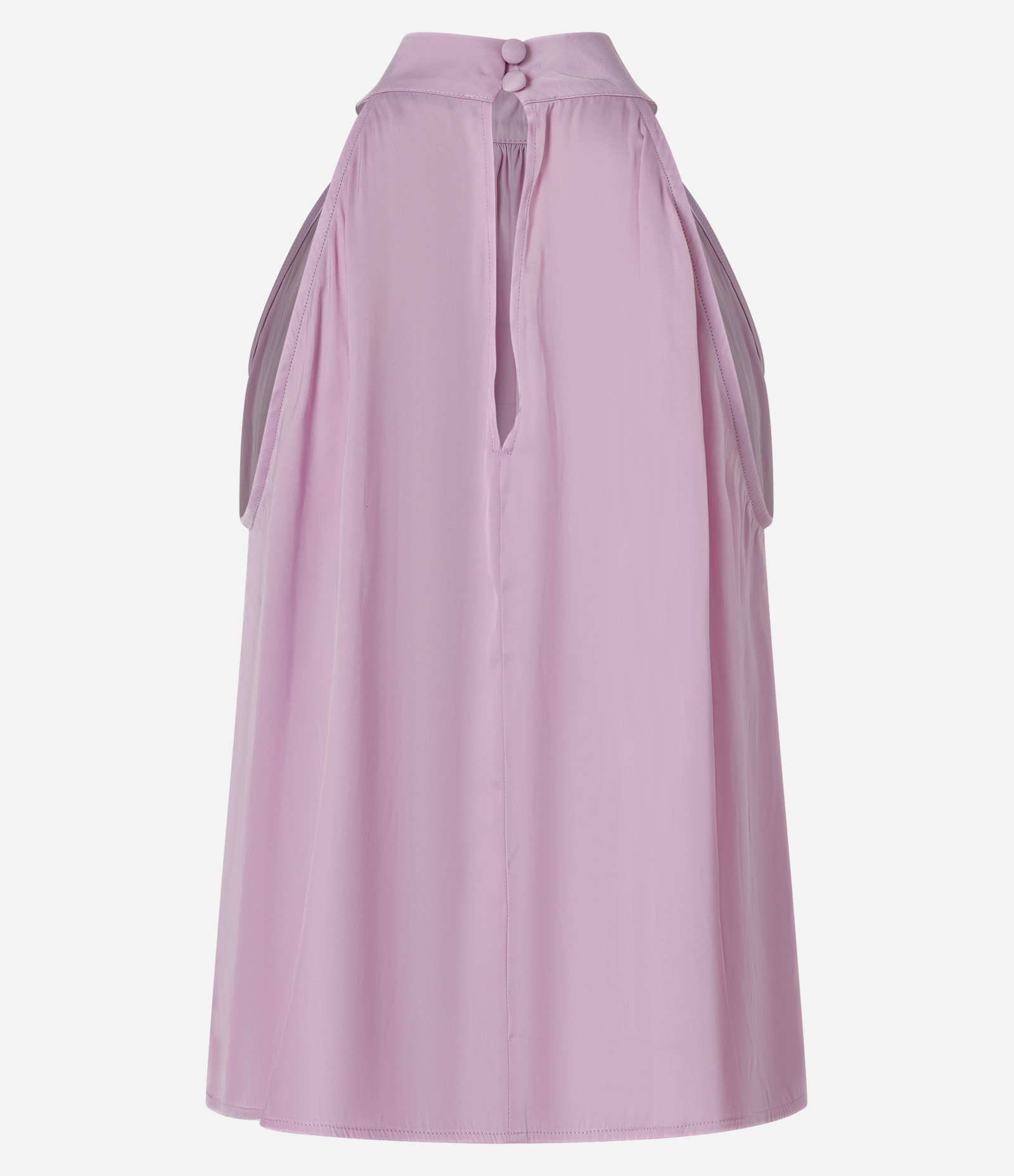 Blusa em Cetim com Gola Alta Rosa 6