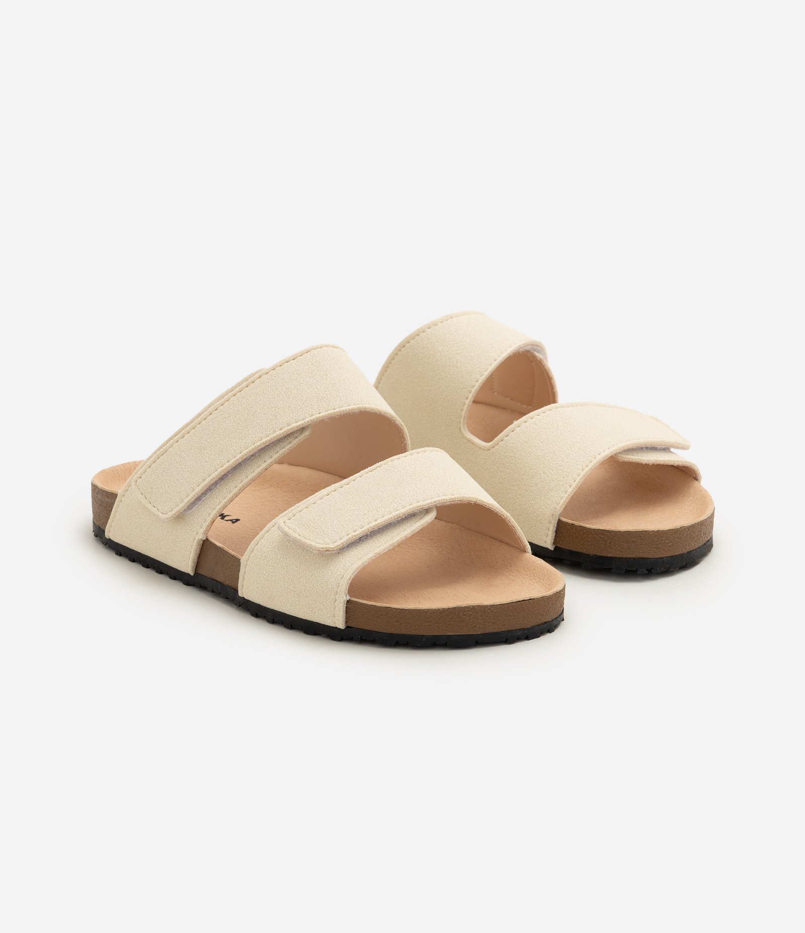 Sandália Infantil Comfy com Fechamento em Velcro - Tam 28 Ao 34 Bege 1