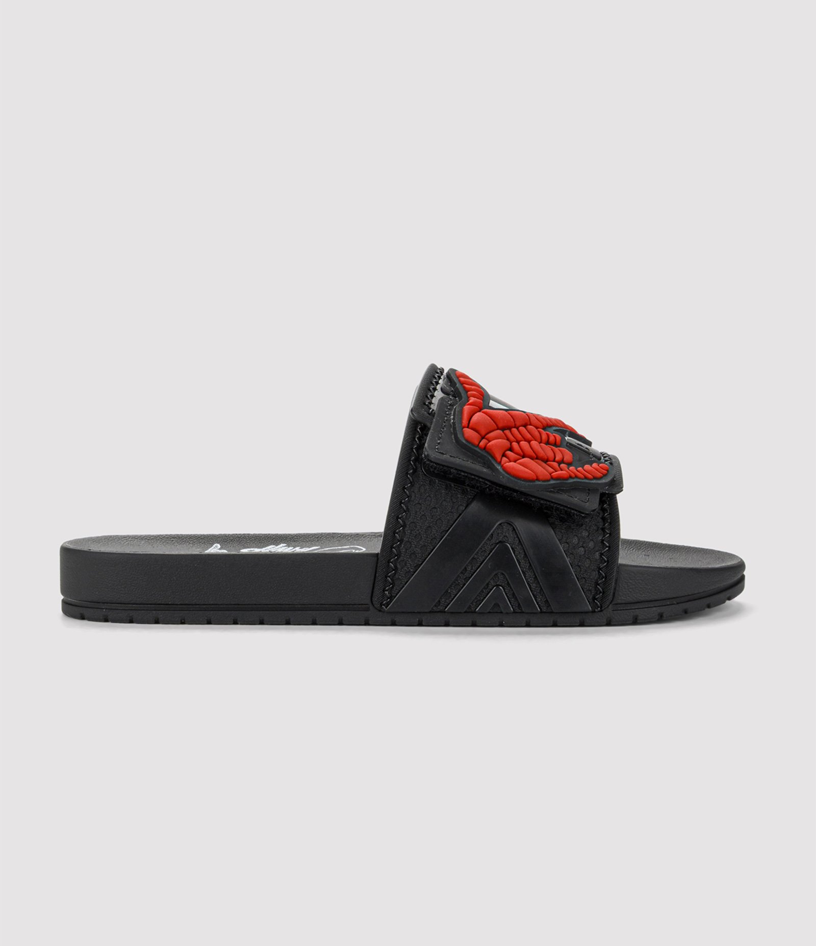 Chinelo Infantil Homem-Aranha Slide com Velcro e Aplique - Tam 23 ao 34 Preto 2