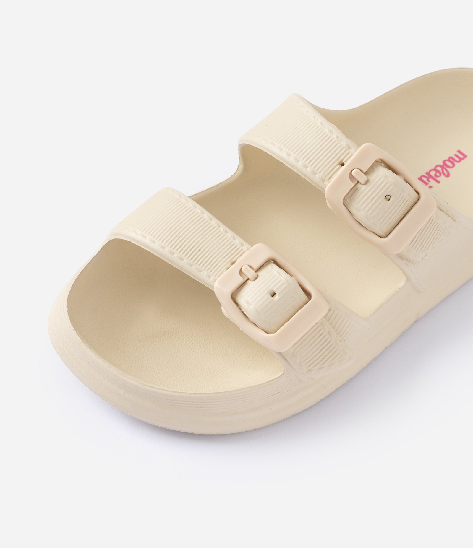Chinelo Slide Infantil PVC Com Fivelas Ajustáveis - Tam 25 a 34 Off White 5