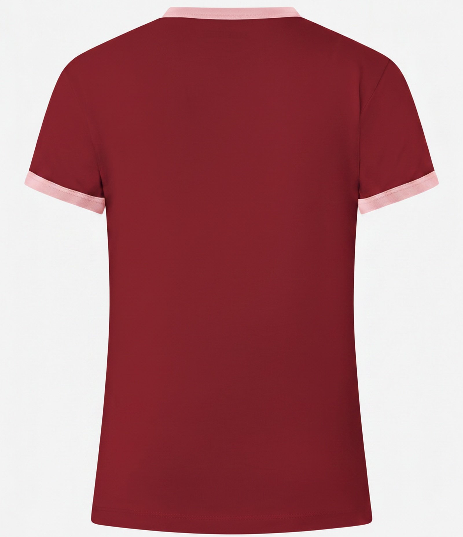 Blusa Baby Look em Algodão Peruano com Gola Contrastantes Vermelho 3