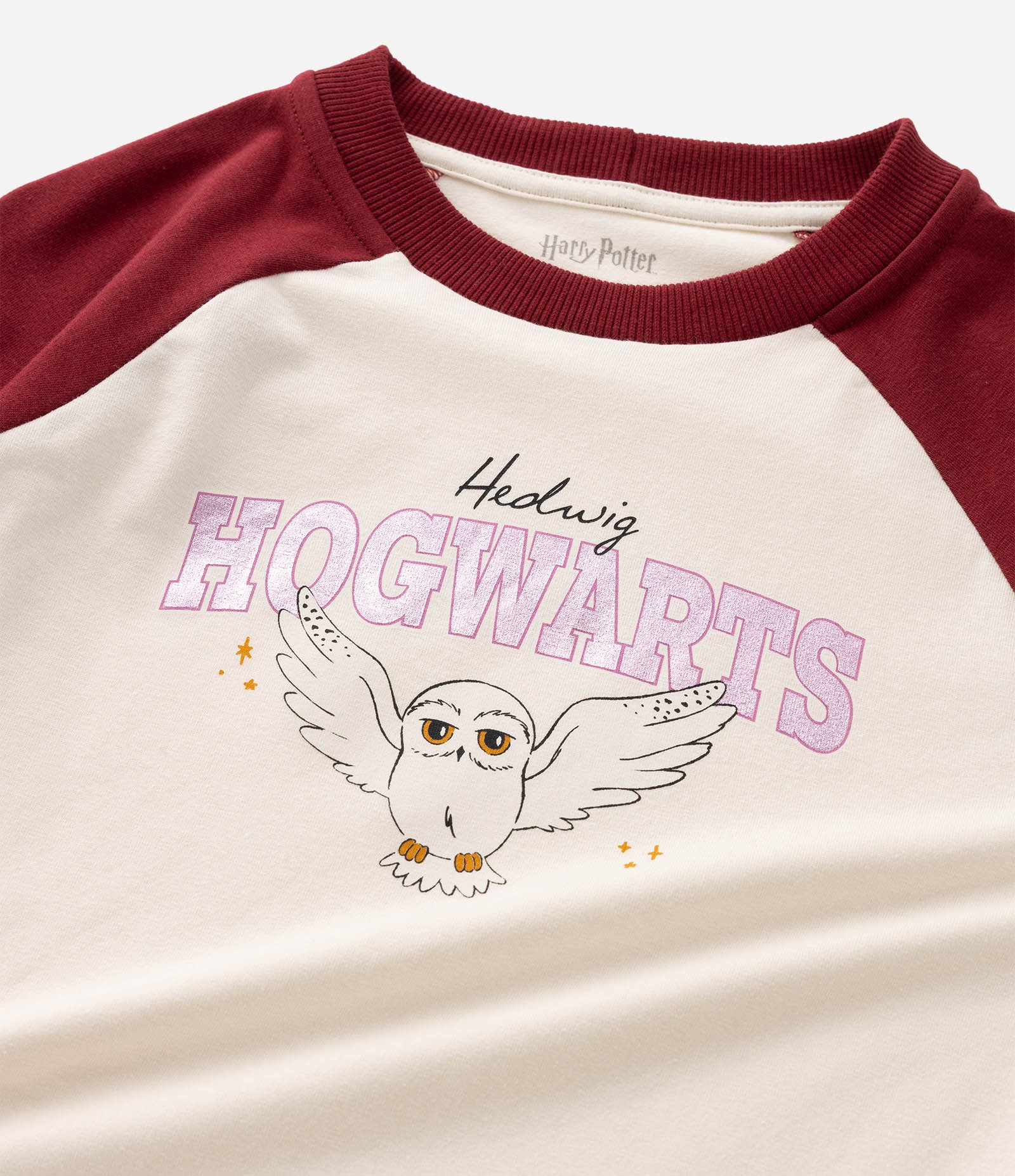 Pijama Infantil em Algodão com Estampa Hogwarts - Tam 7 a 16 Anos Bege 5