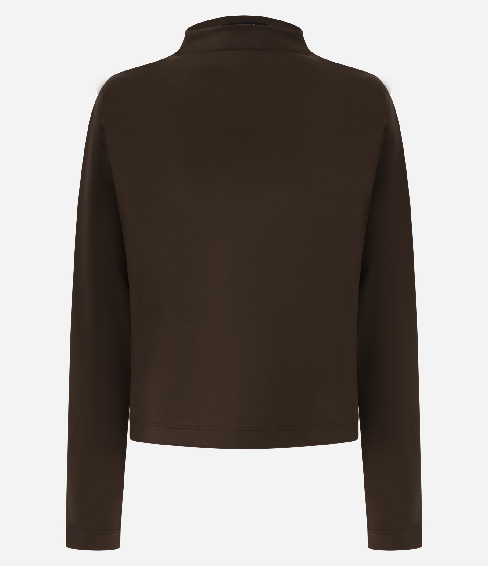 Blusa Raglan em Liocel com Manga Longa Marrom 1