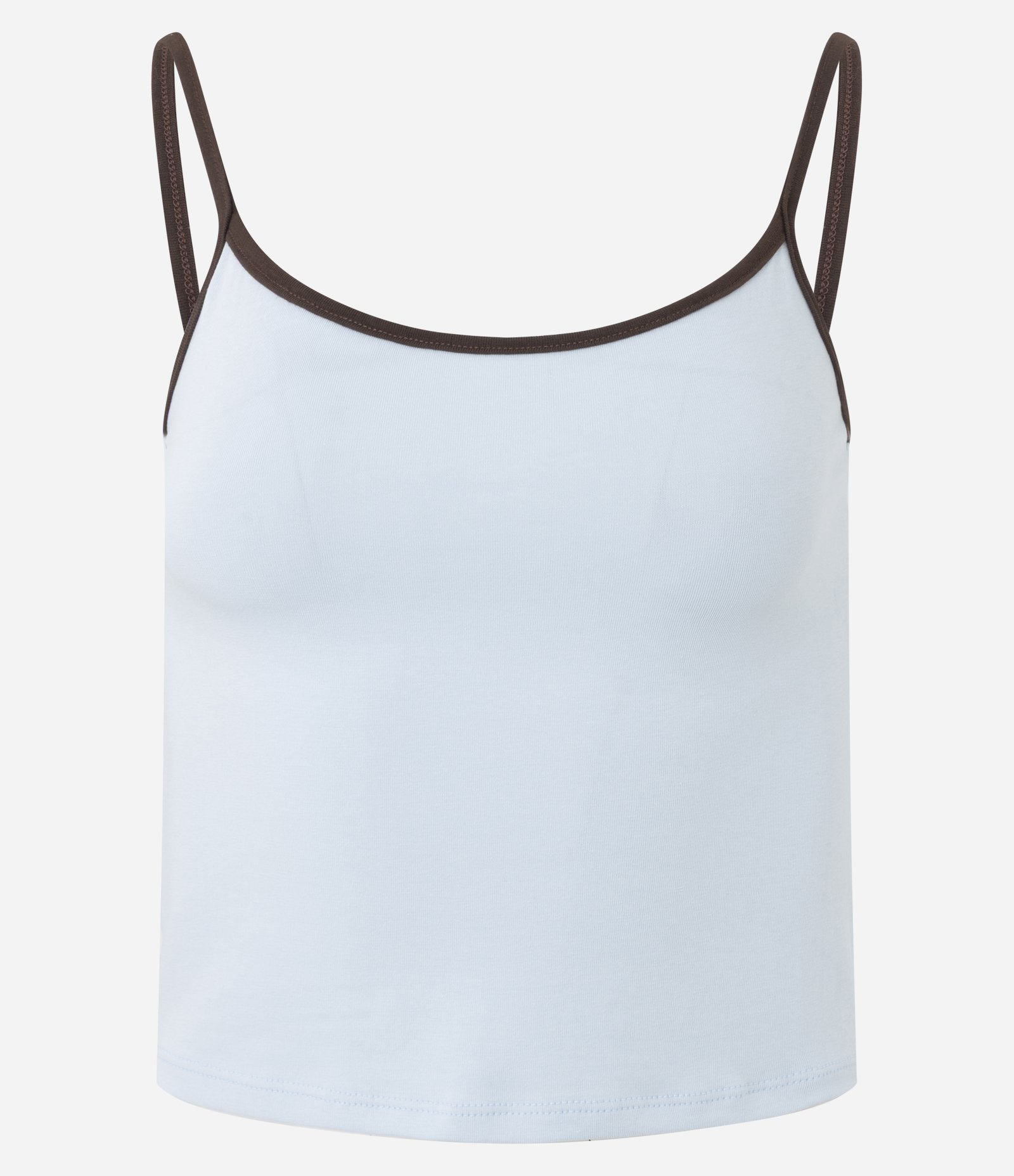 Blusa de Alcinha em Algodão com Detalhes Contrastantes Azul Claro 5