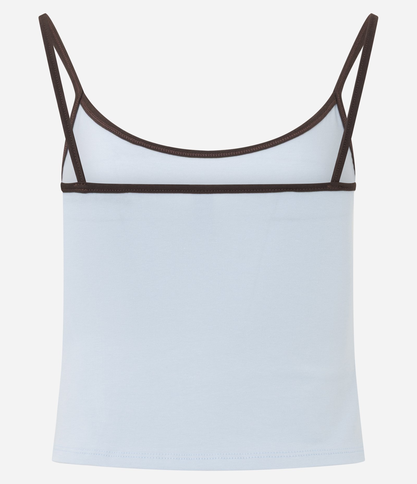 Blusa de Alcinha em Algodão com Detalhes Contrastantes Azul Claro 6