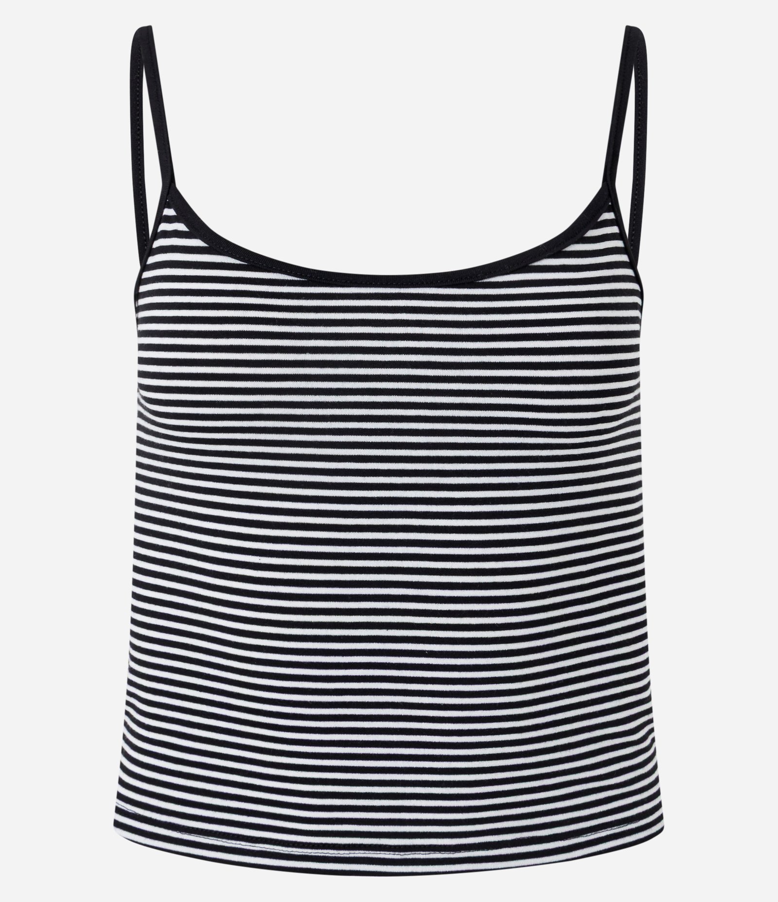 Blusa com Alça Fina e Listras Contrastantes Branco 5