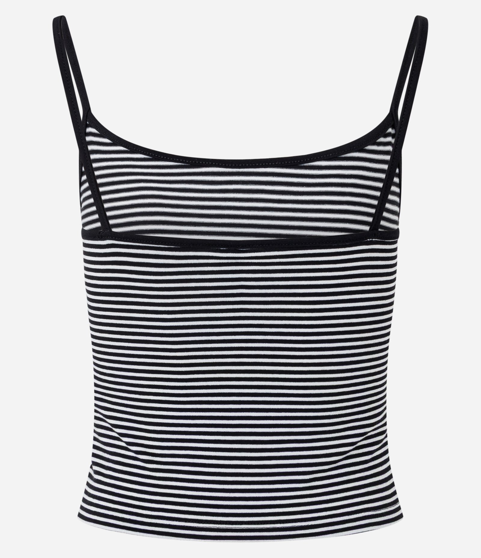 Blusa com Alça Fina e Listras Contrastantes Branco 6