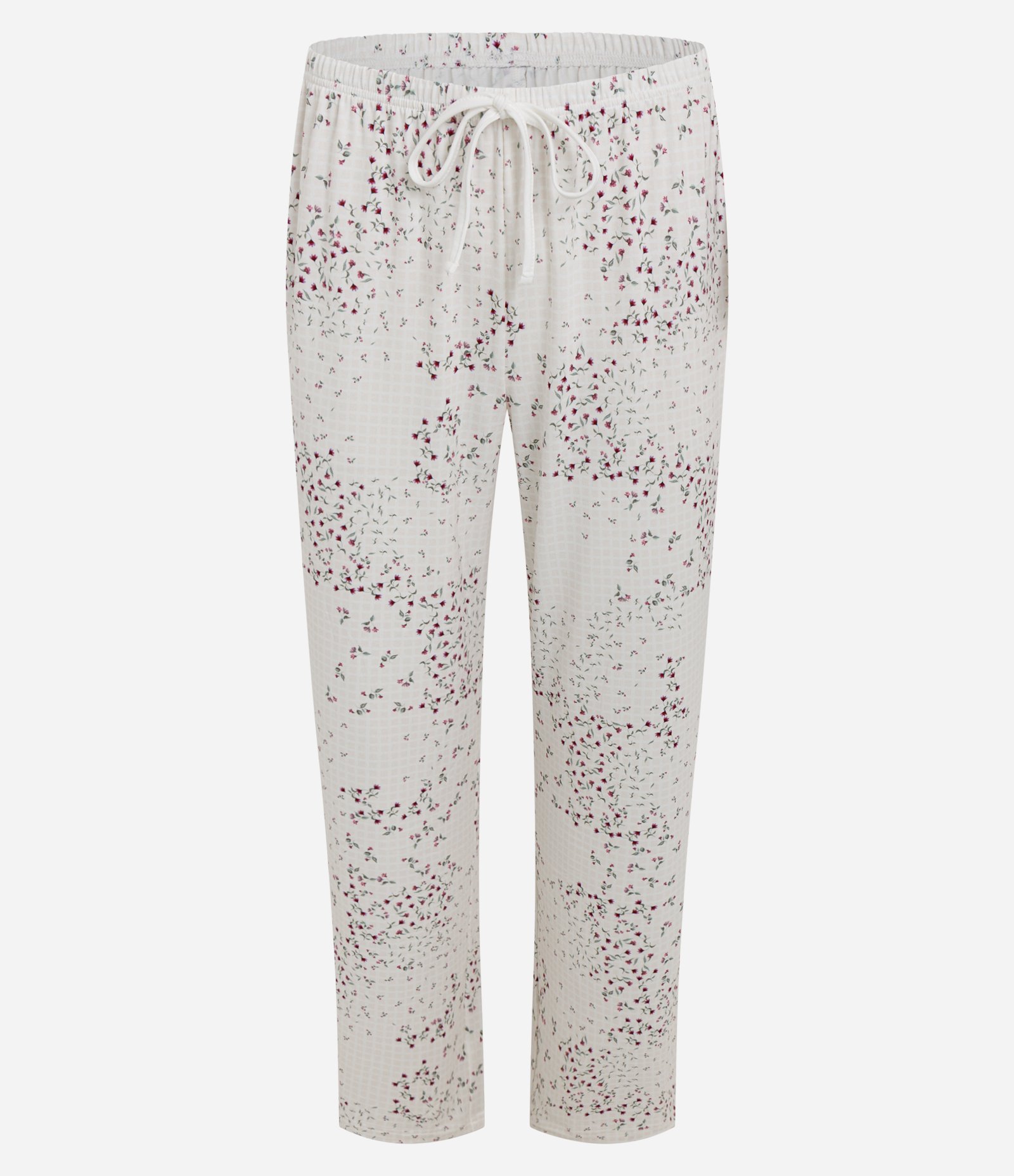 Pijama Longo em Peach Touch com Estampa de Corações Branco 7
