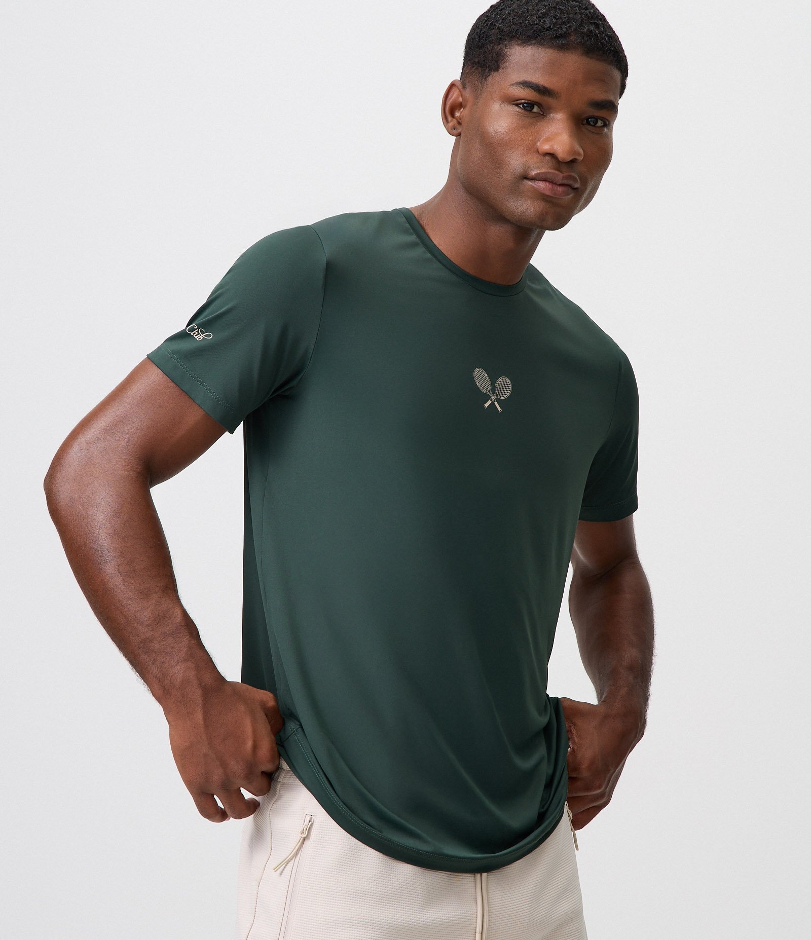 Camiseta Dry Esportiva em Poliamida com Estampa de Tênis Verde 1