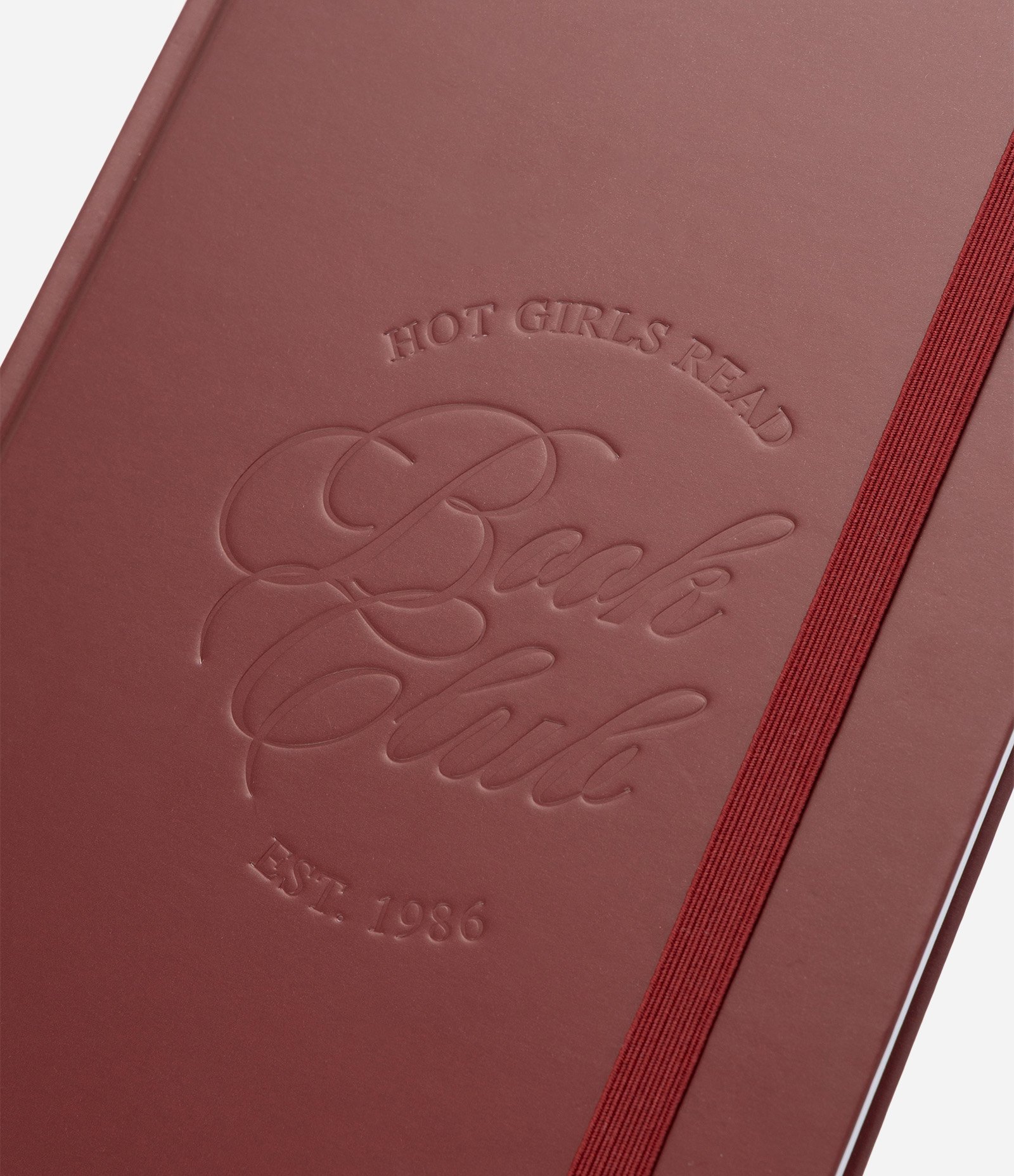 Caderno com Lettering em Relevo e Fechamento por Elástico Vinho 3