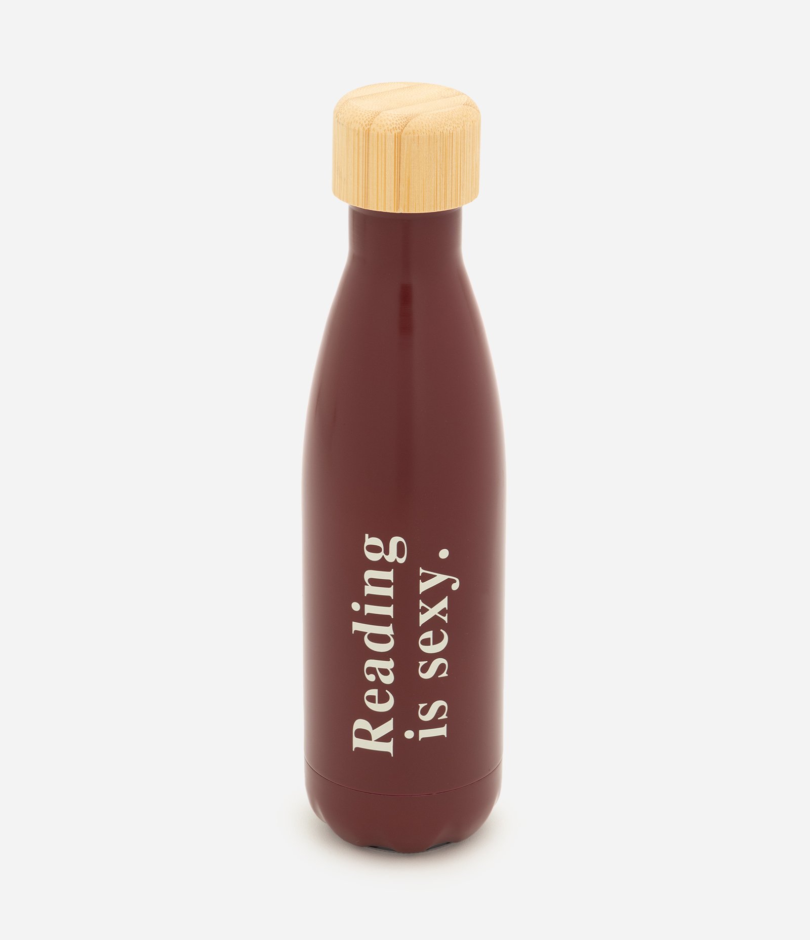 Garrafa em Metal com Tampa de Bambu Book Club 750ml Vinho 1