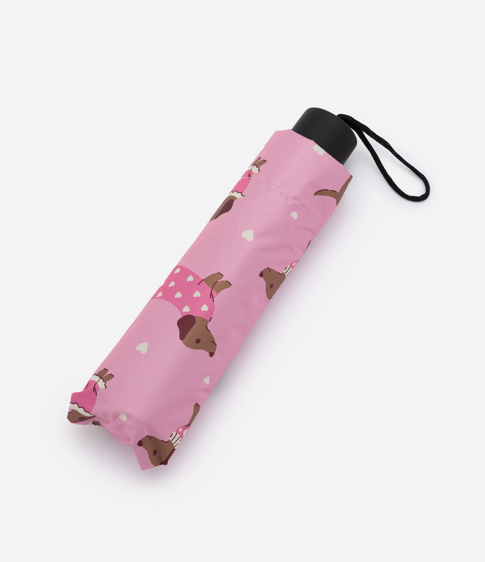 Sombrinha com Proteção UV e Estampa de Cachorros Rosa 2