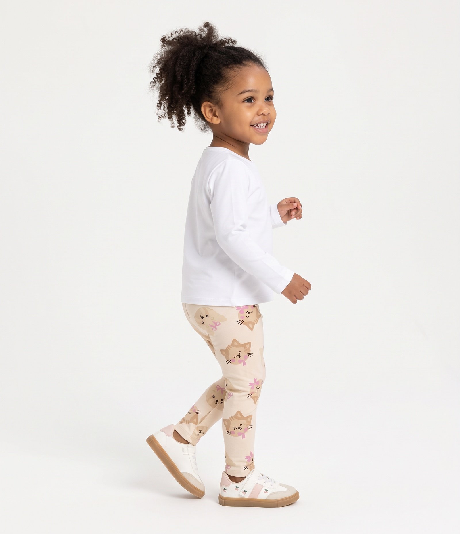 Kit 2 Peças de Calça Legging em Cotton Estampadas - Tam 1 a 6 Anos Preto 1