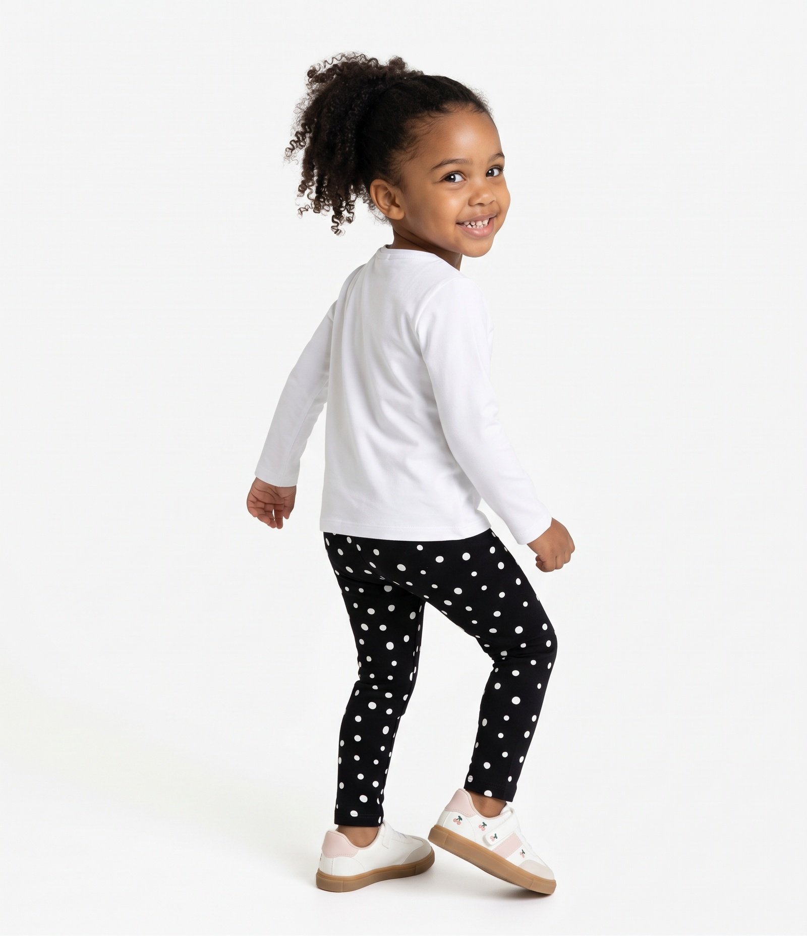 Kit 2 Peças de Calça Legging em Cotton Estampadas - Tam 1 a 6 Anos Preto 2