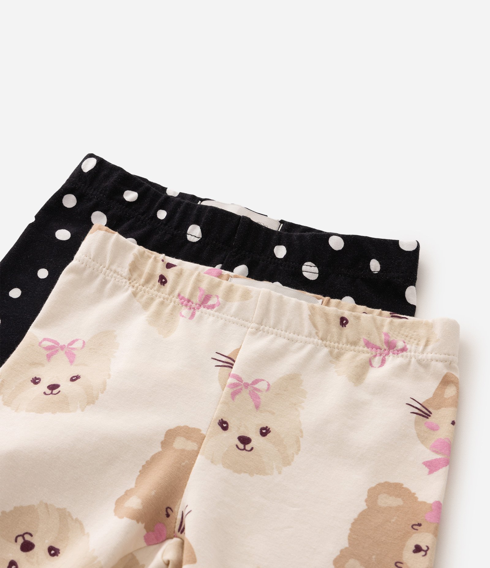 Kit 2 Bermuda Infantil Em Ribana Com Estampa - Tam 1 a 6 Anos Multicores 6