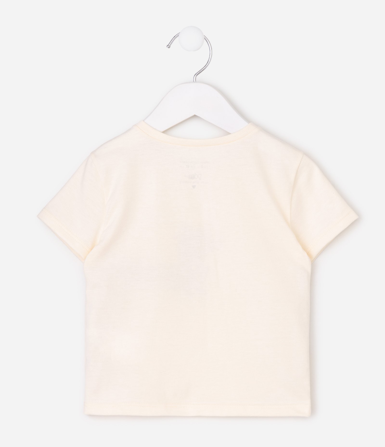 Camiseta Infantil em Algodão com Estampa de Cachorrinho - Tam 1 a 6 Anos Bege 2