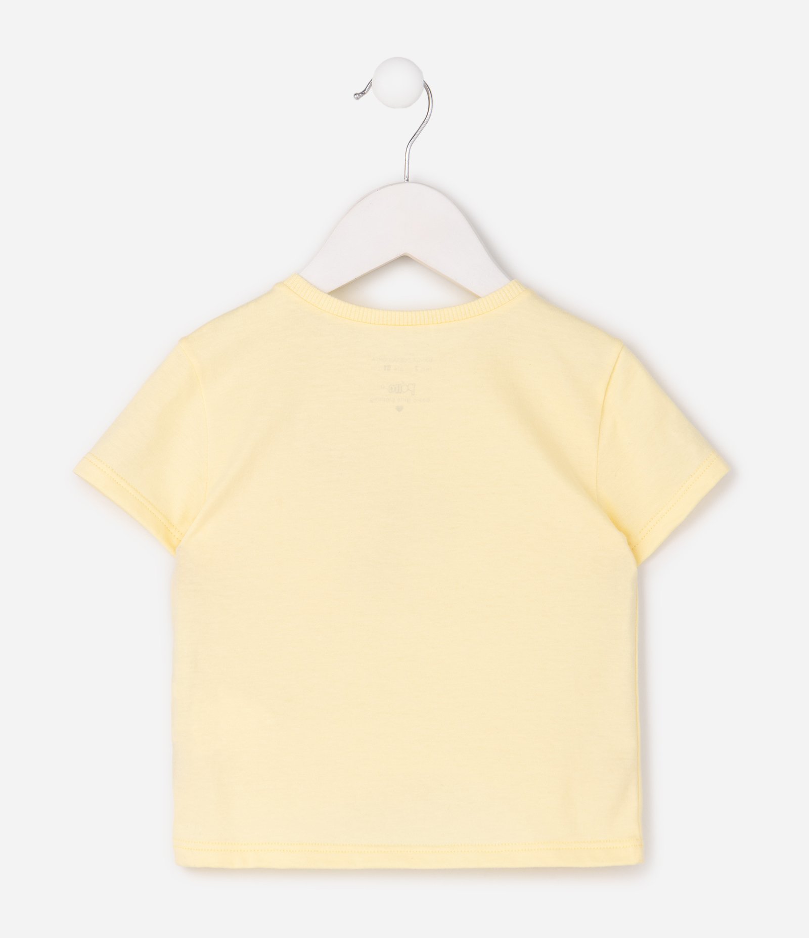 Camiseta Infantil em Algodão com Estampa de Cachorro - Tam 1 a 6 Anos Amarelo 3