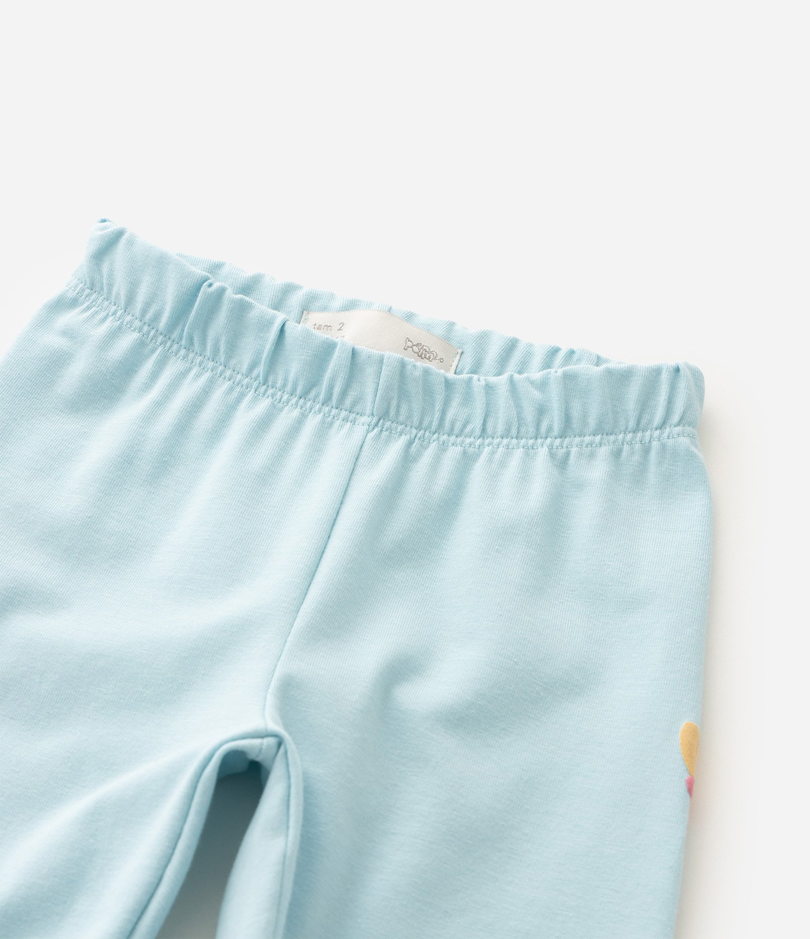 Calça Legging Infantil com Estampa Floral - Tam 1 A 6 Anos Azul 4