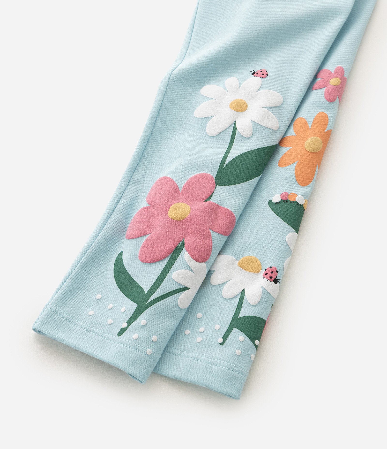 Calça Legging Infantil com Estampa Floral - Tam 1 A 6 Anos Azul 5