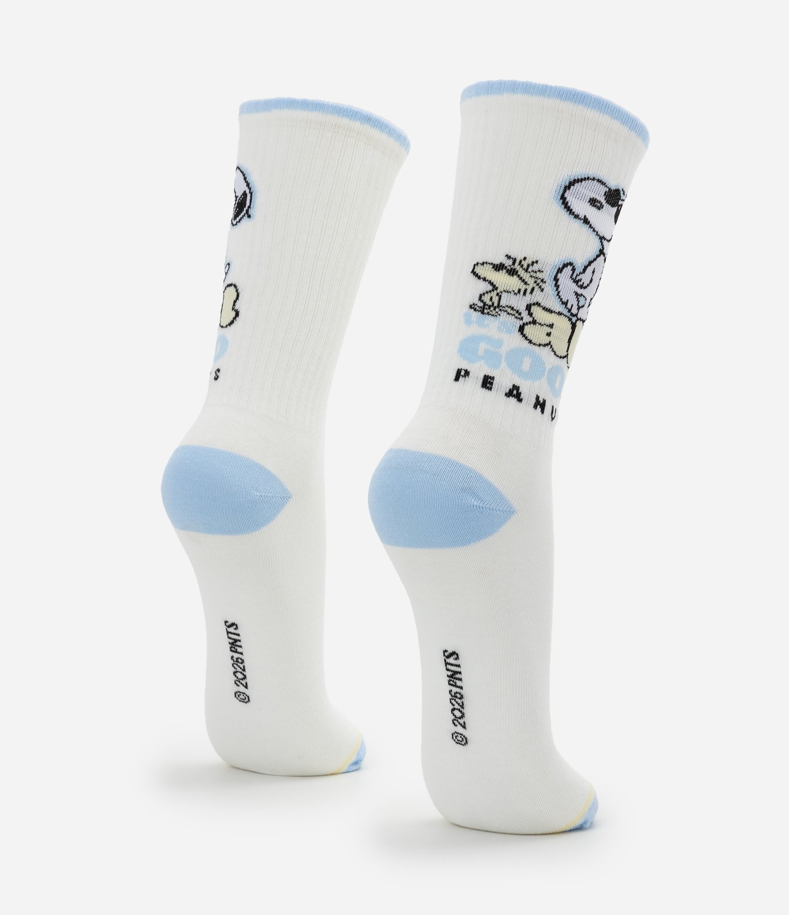 Meia Cano Longo em Algodão Snoopy Peanuts Branco 3