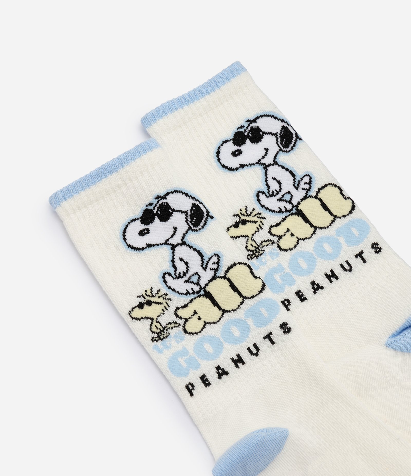 Meia Cano Longo em Algodão Snoopy Peanuts Branco 4