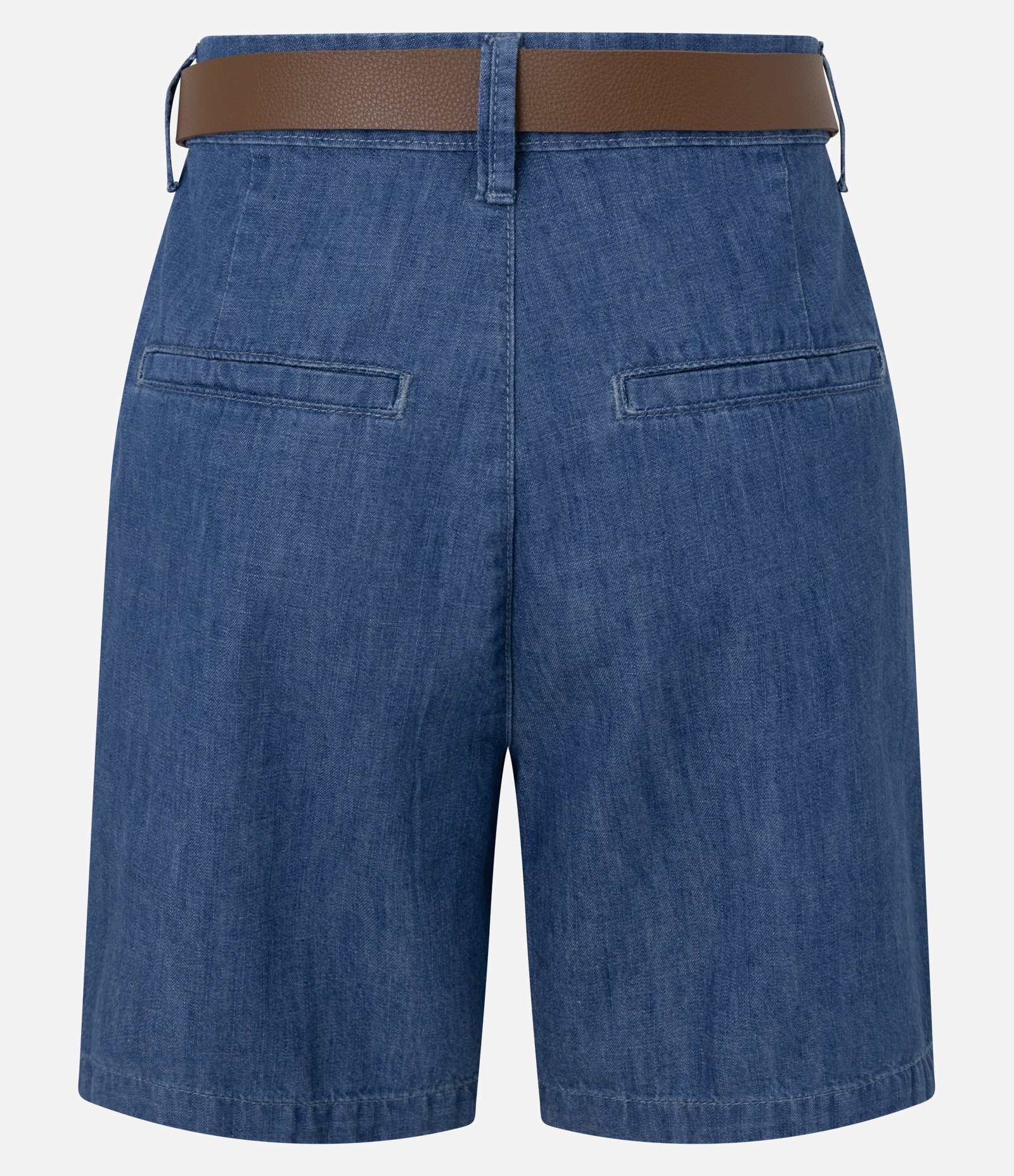 Short New Midi em Jeans Alfaiatado com Cinto Azul 7