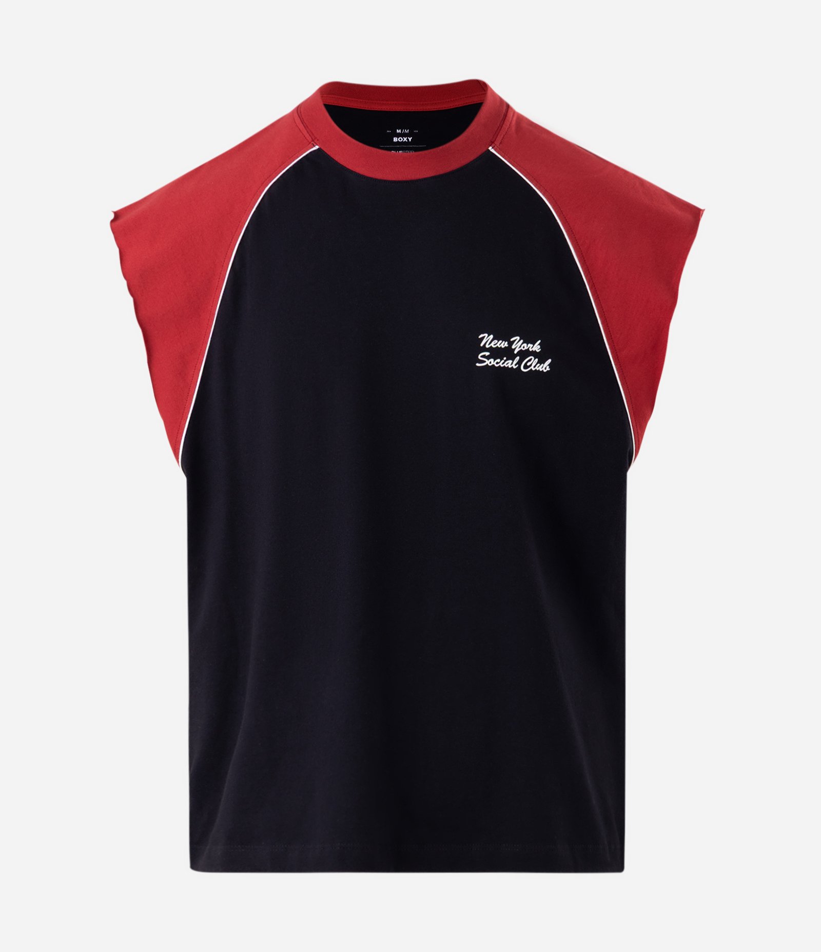 Regata Boxy em Algodão Raglan Preto 5