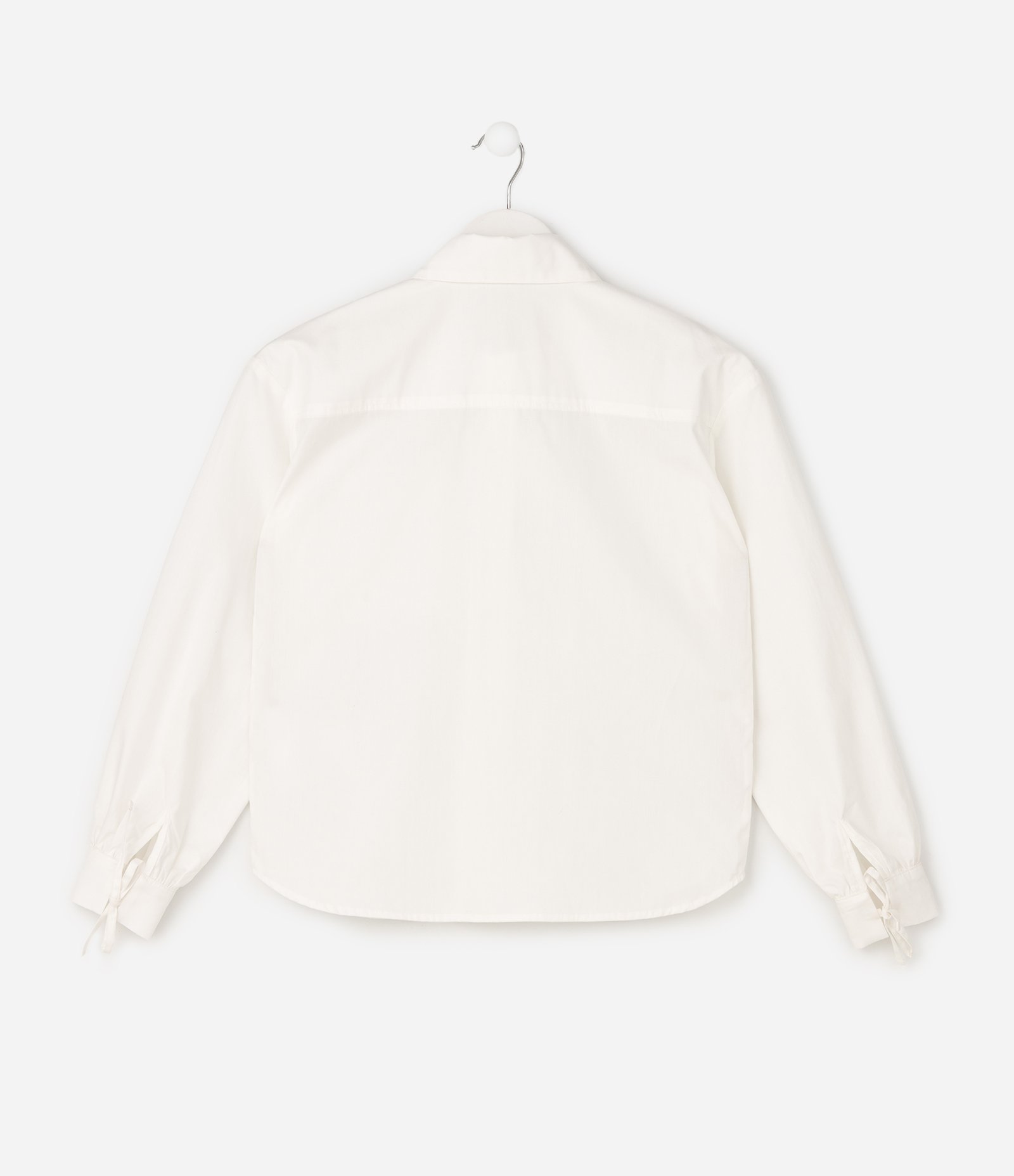 Camisa Infantil Em Algodão Com Colarinho e Lacinhos - Tam 5 a 16 Anos Branco 3