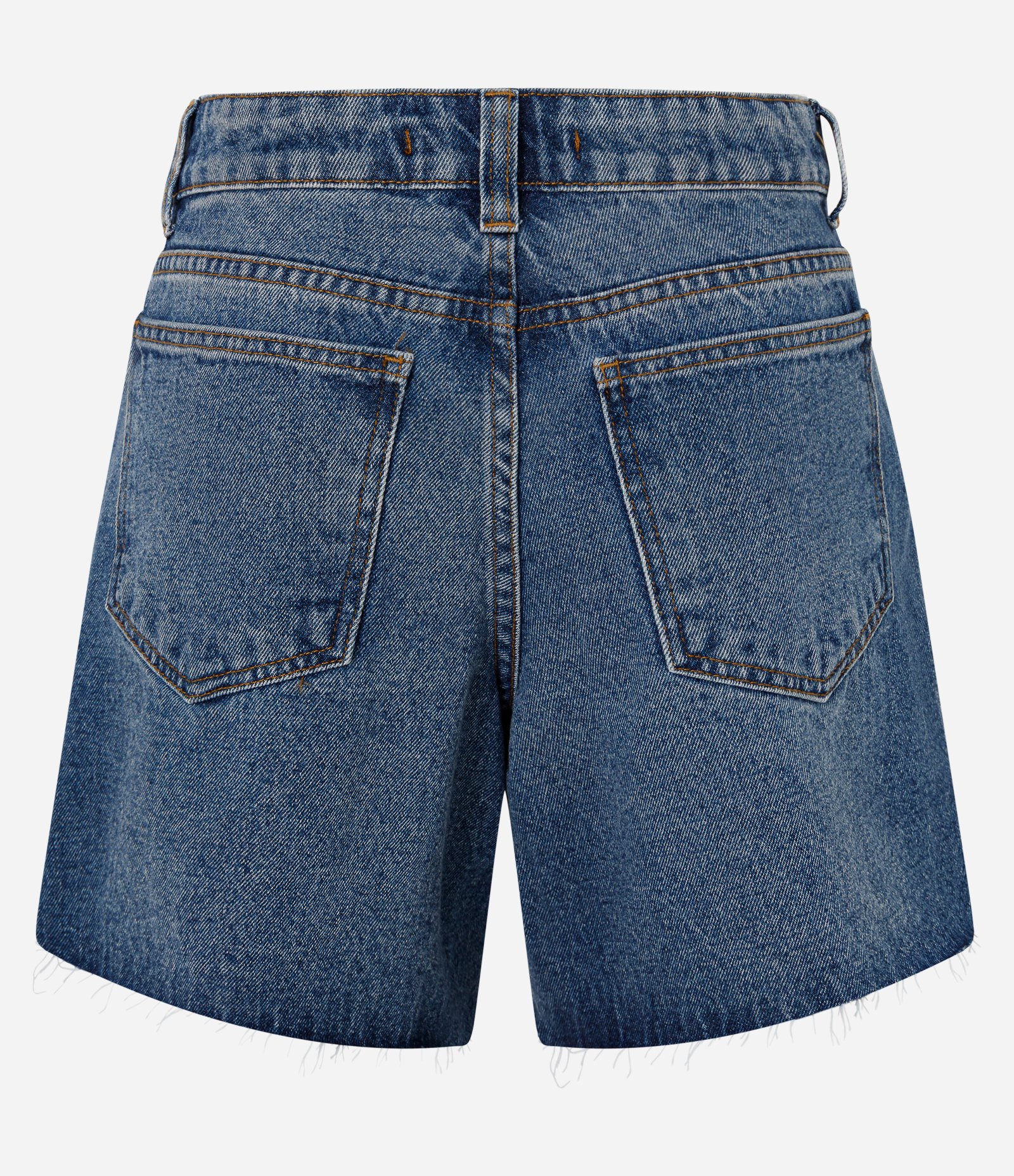 Short Midi em Jeans com Cintura Média e Tachas Azul Escuro 3
