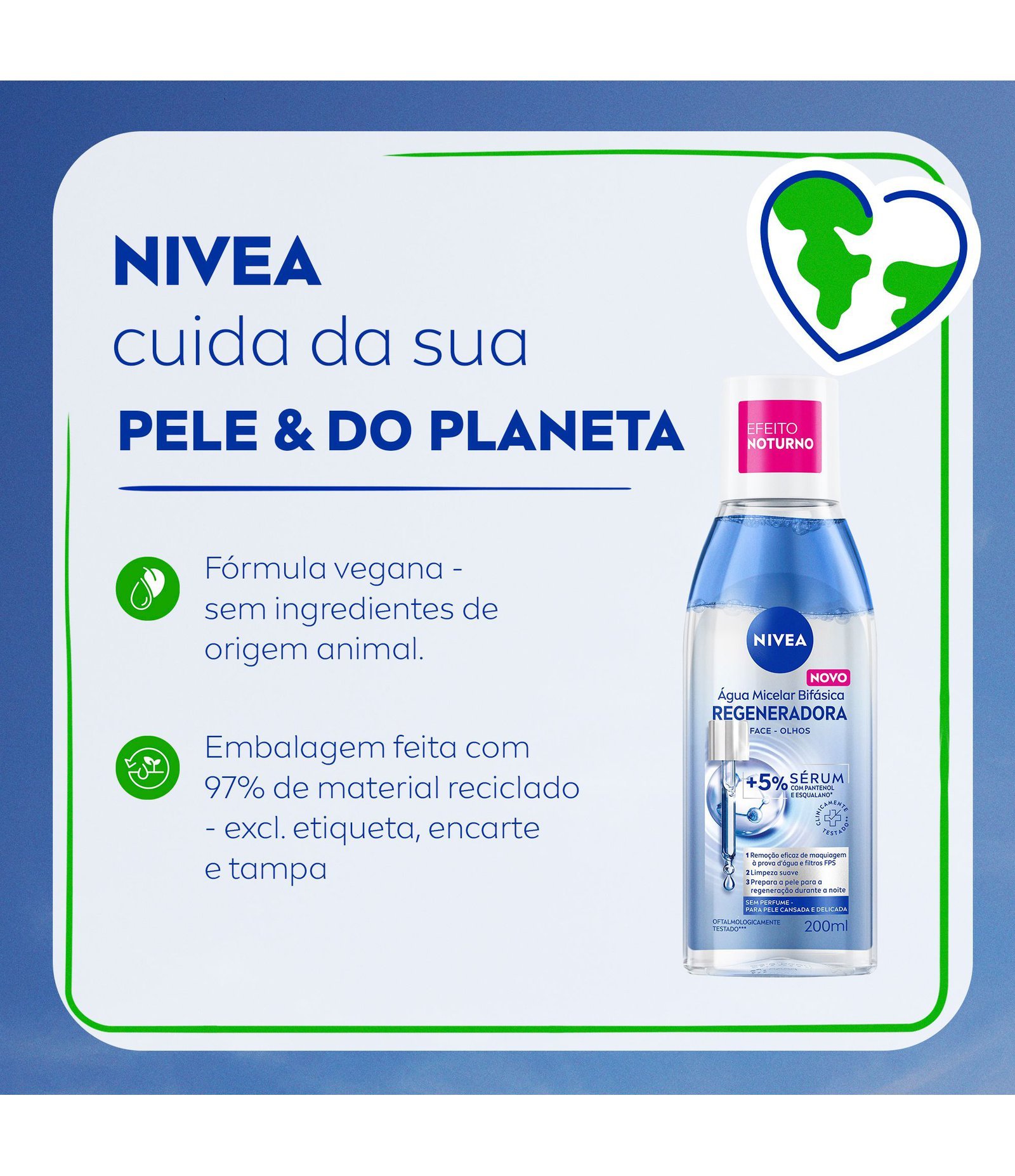 Água Micelar Bifásica Regeneradora Nivea 200ml 10