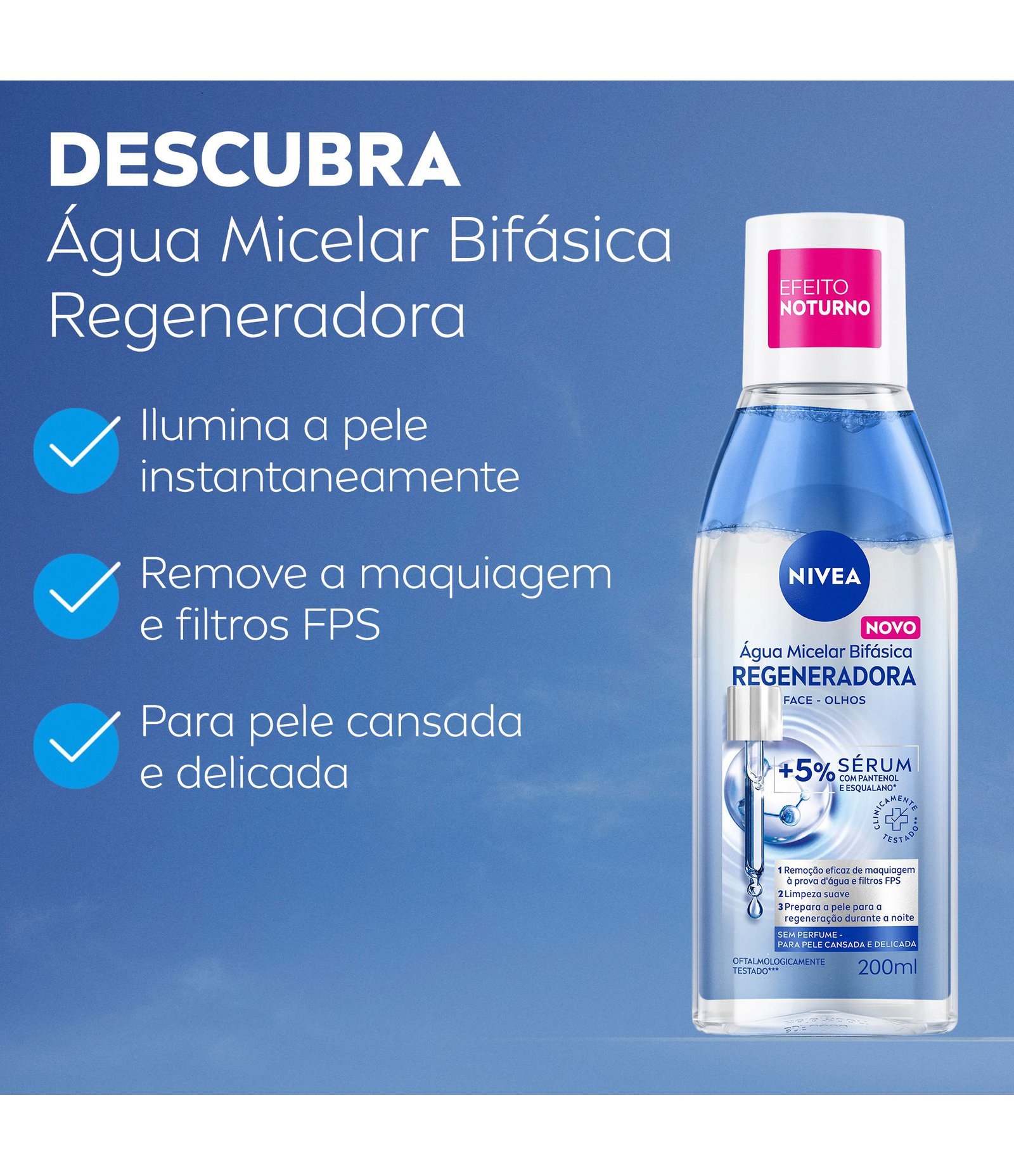 Água Micelar Bifásica Regeneradora Nivea 200ml 3