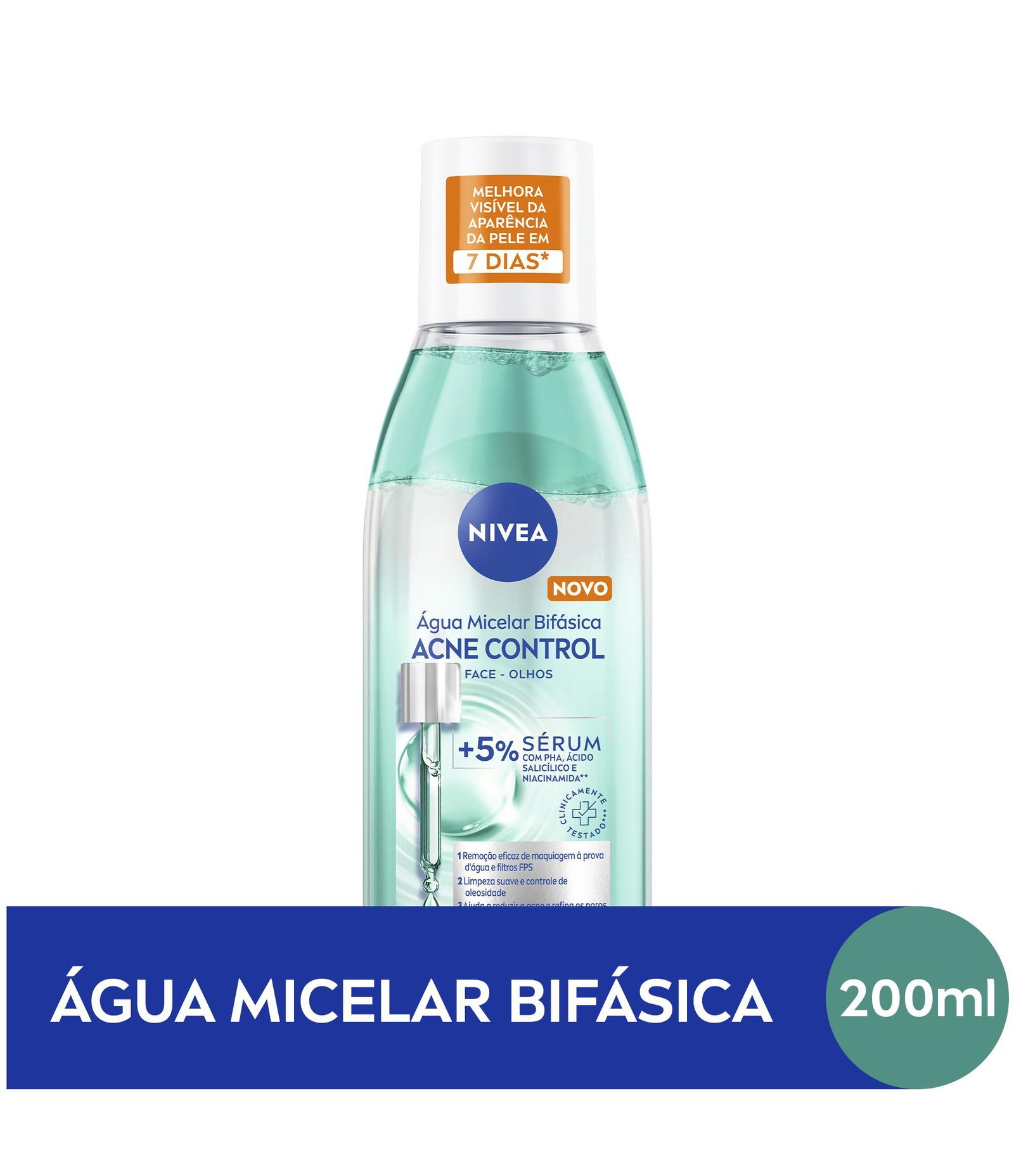 Agua Micelar Bifásica Acne Control Nivea 200ml 2