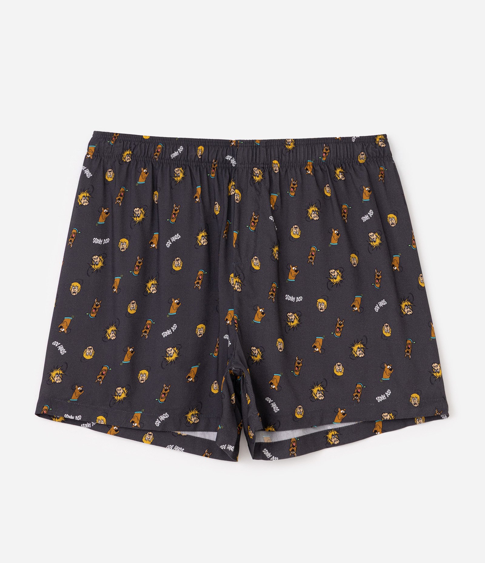 Cueca em Tricoline com Estampa Scooby-Doo Cinza 1