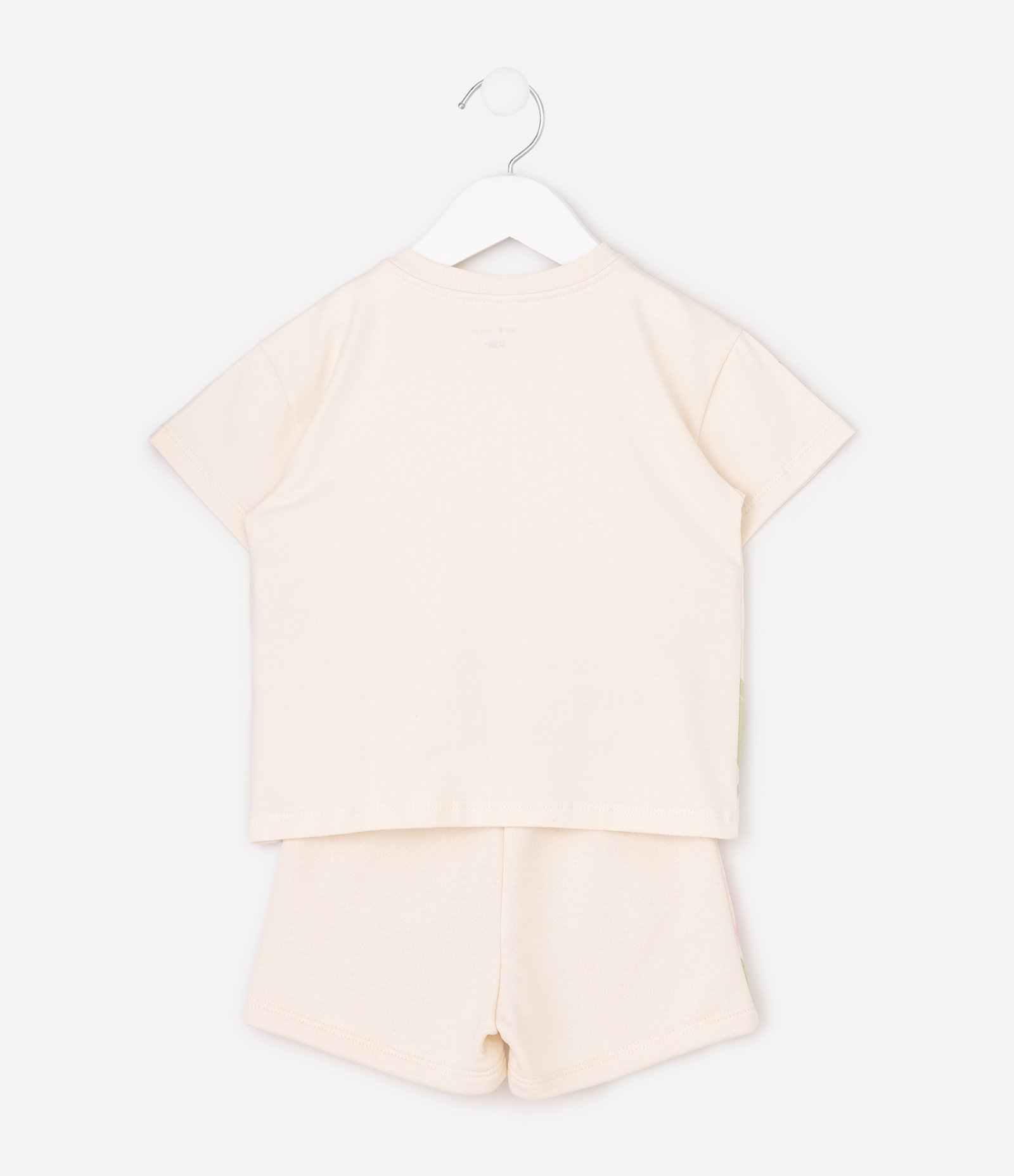 Conjunto Infantil Em Algodão Flores Aquareladas Com Paetê Na Blusa - Tam 1 a 6 Anos Rosa 4
