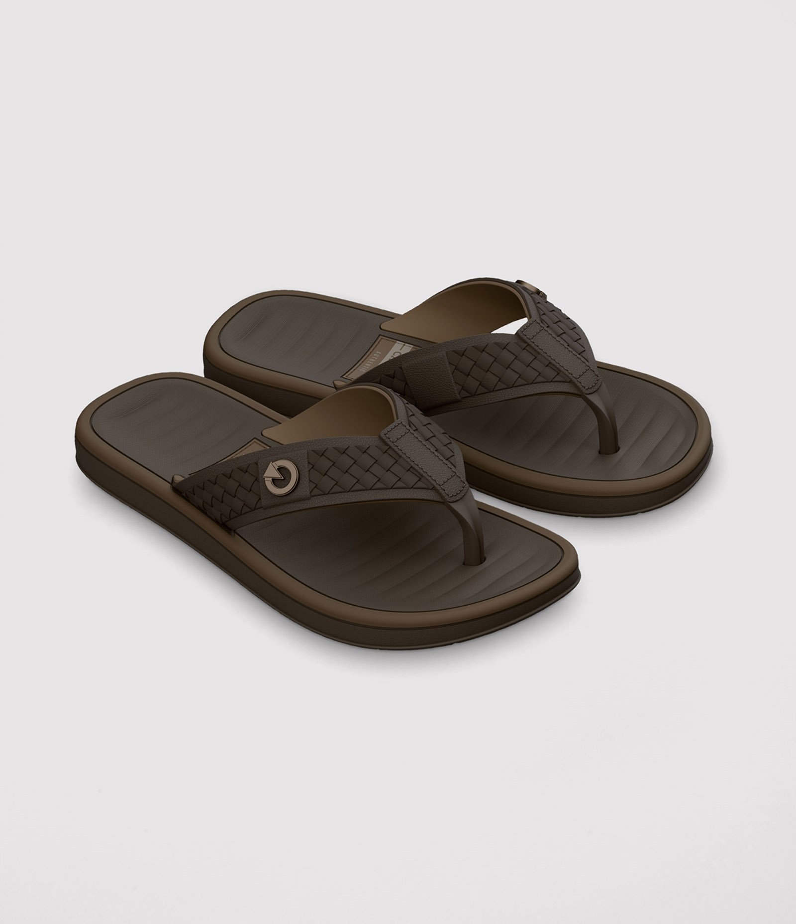 Chinelo Cartago Coimbra III Dedo em PVC Marrom 2